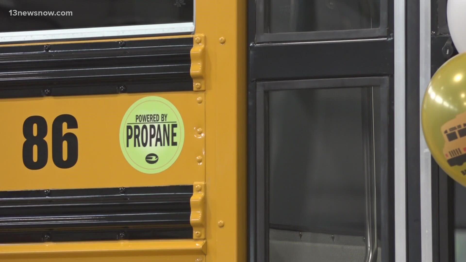 School leaders started replacing the diesel bus fleet five years ago. The district is switching to more cost-effective, clean-energy propane buses.