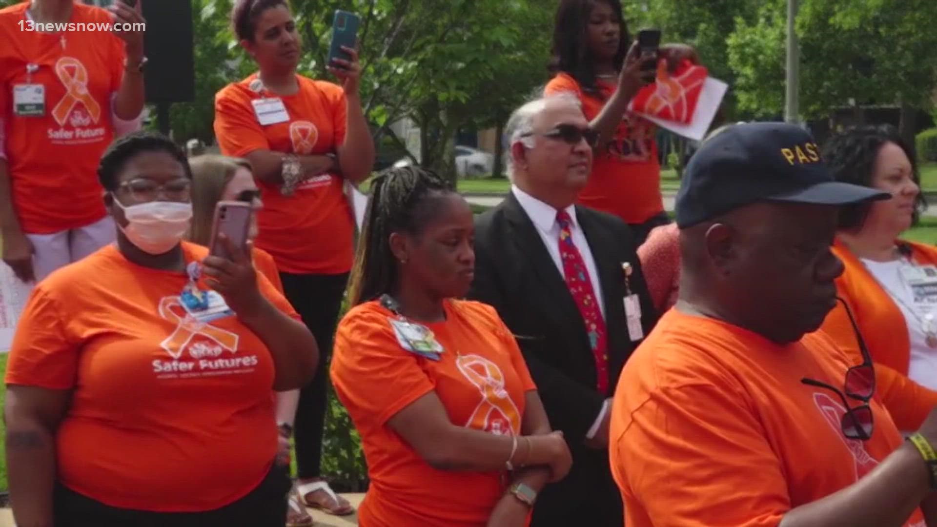 Friday is National Gun Violence Awareness Day. In Norfolk, hospitals are calling for an end to the shootings and honoring victims.