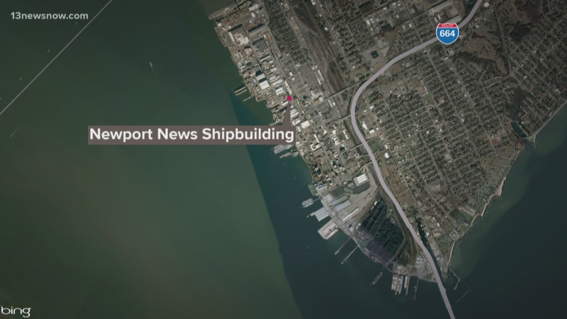 A construction supervisor died after a work accident in a tank aboard the USS George Washington at Newport News Shipbuilding.