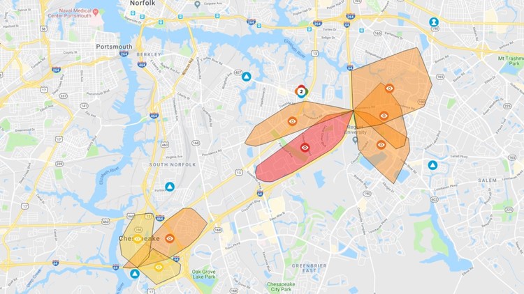 Power restored in Chesapeake, Virginia Beach after crane ...