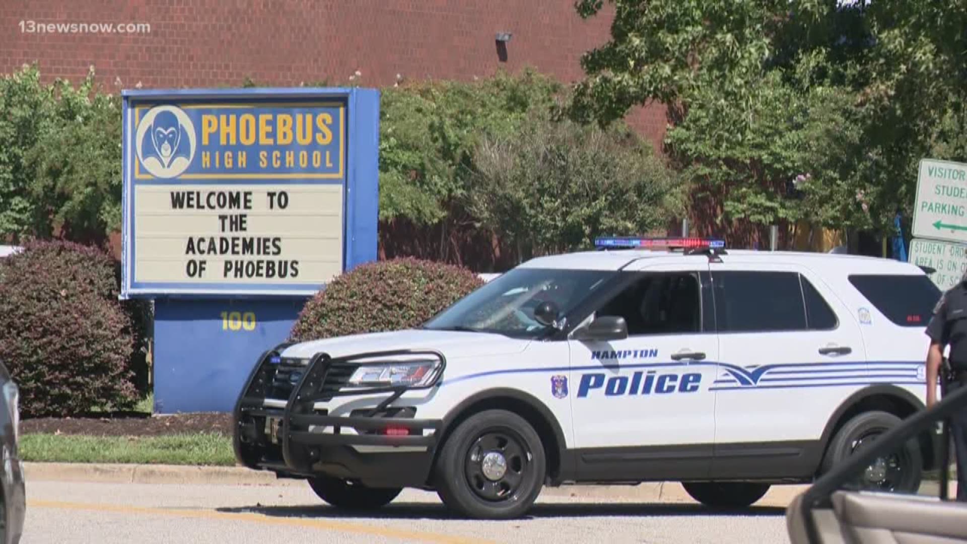 A 38-year-old man was found shot in Phoebus High School's parking lot. Hampton police said the shooting, itself, wasn't school-related and that it didn't take place on school property.