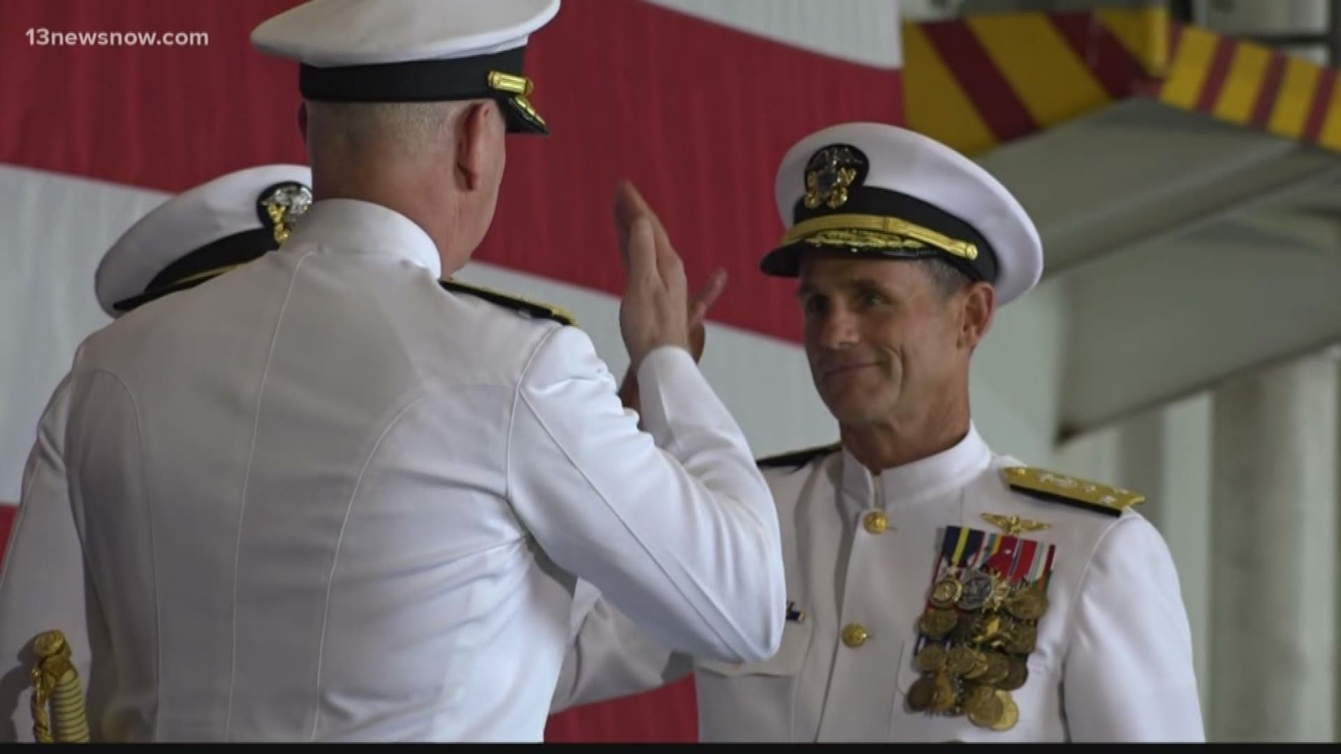 The U.S. Navy held a ceremony aboard the USS George H.W. Bush on Friday for the re-establishment of the Second Fleet.