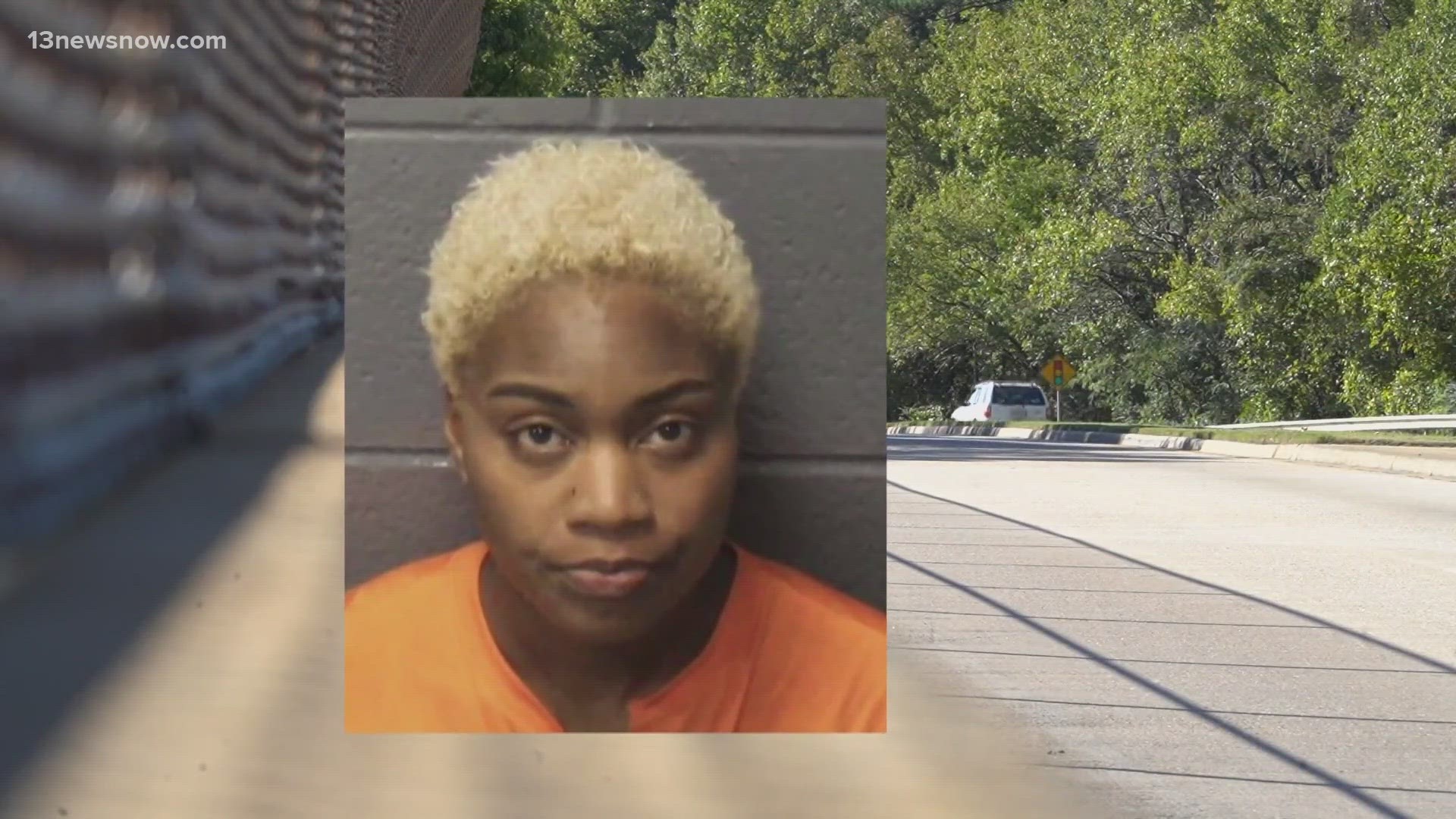 The woman accused of hitting and killing a VDOT contractor on Sunday appeared in a Hampton courtroom for the first time this morning.