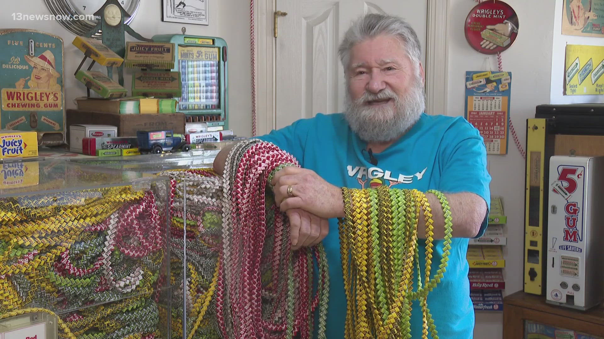 Decades of dedication: Virginia Beach man's gum wrapper chain spans 23 ...