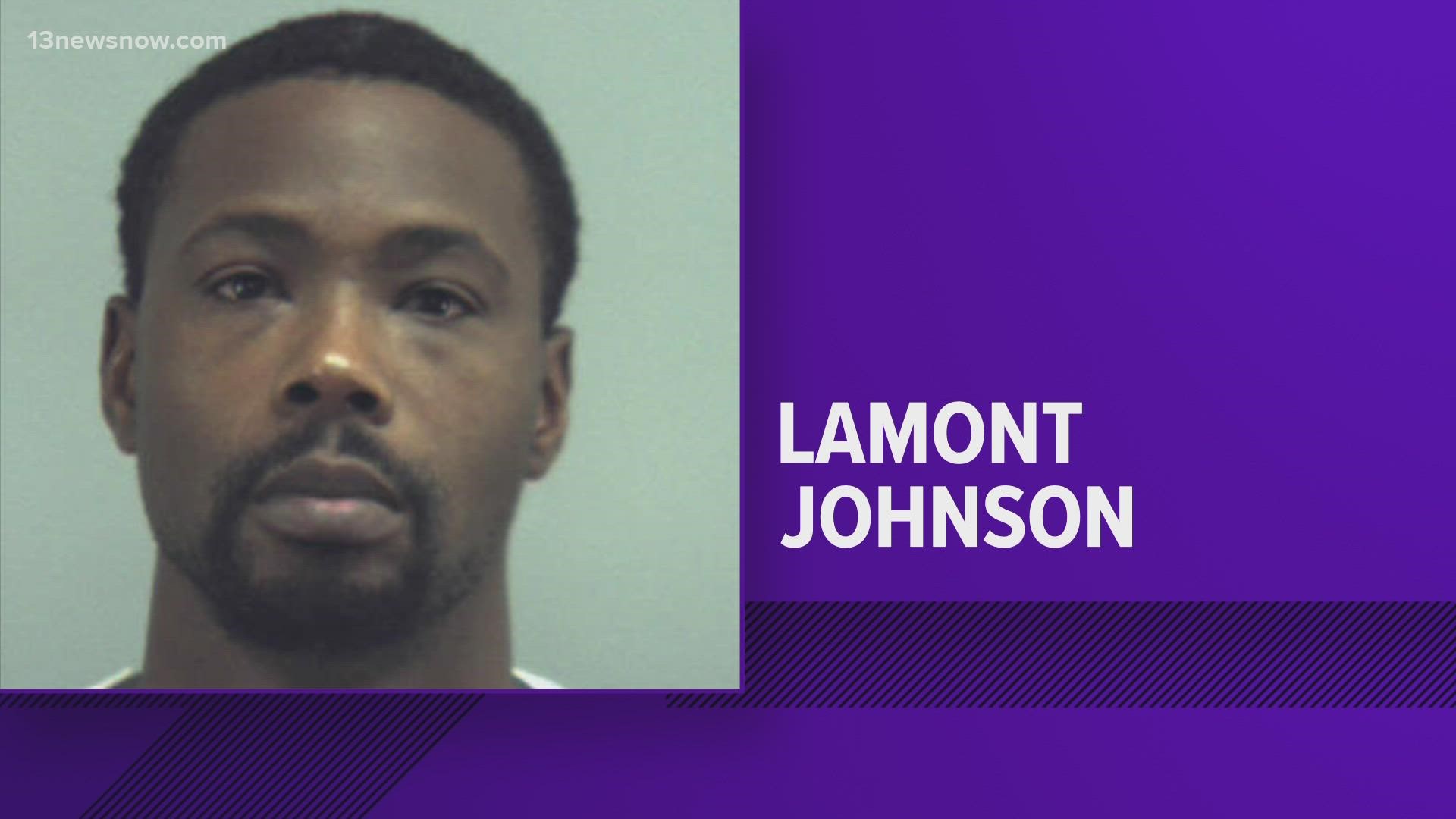 Johnson is accused of murdering Bellamy Gamboa in Virginia Beach in 2018.