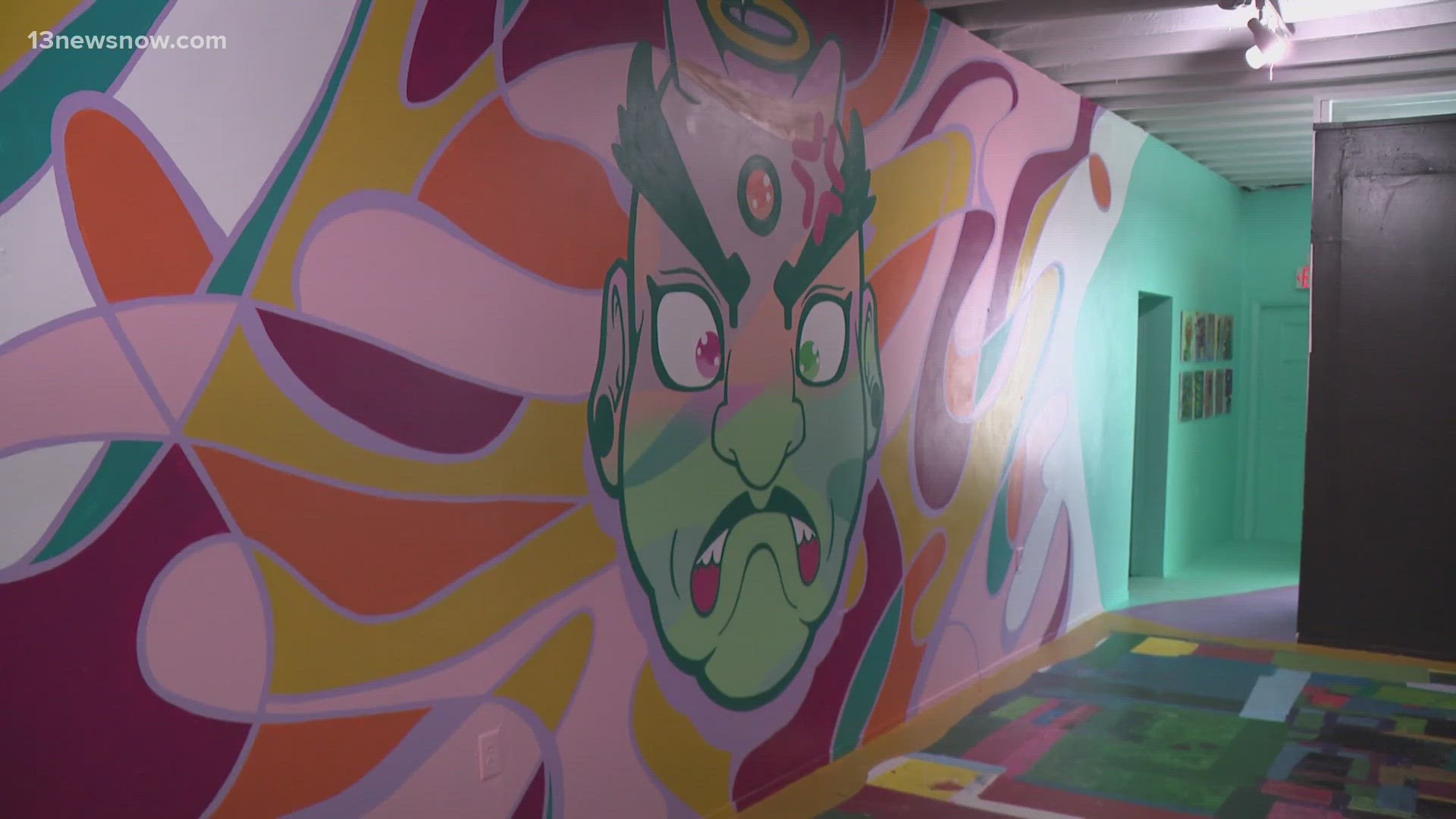 Local and National artists are working to bring pops of color and creativity to buildings and underpasses all over Newport News.