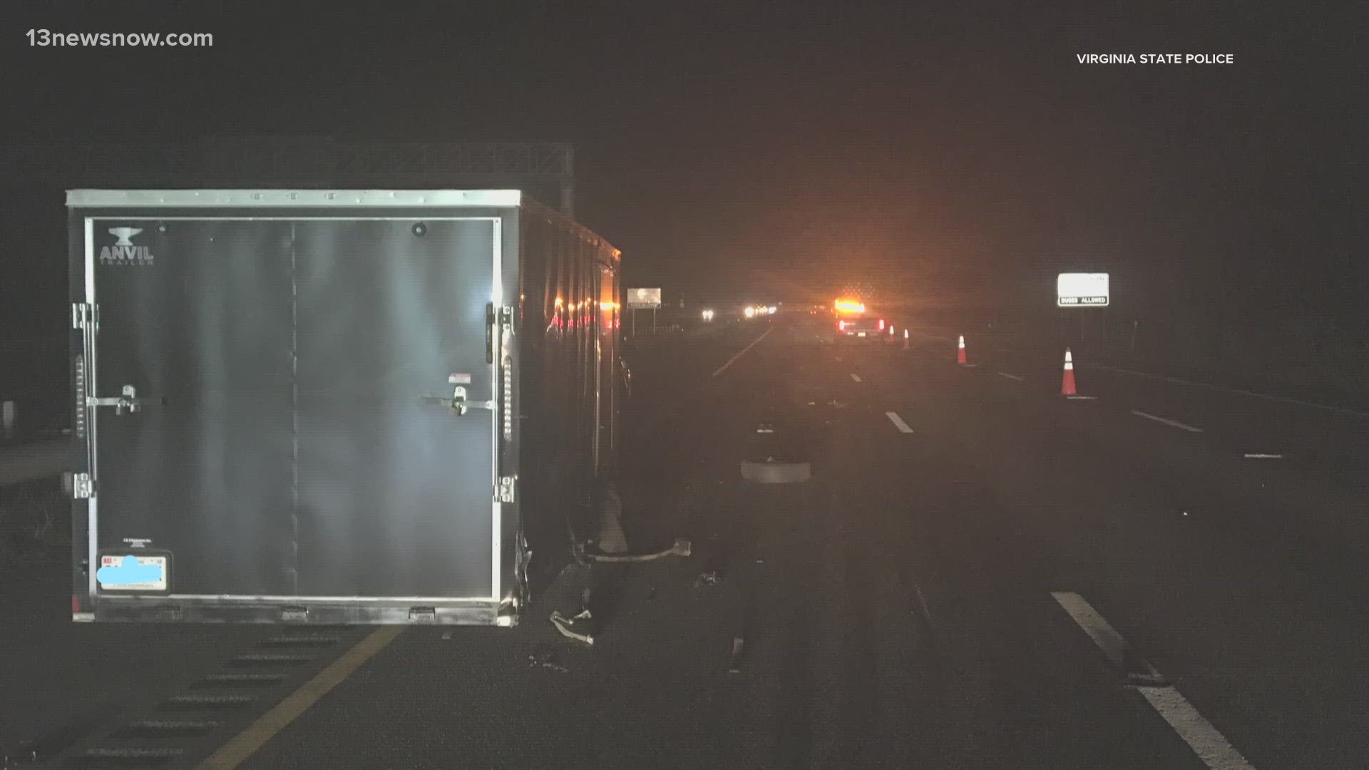 A man died after he was hit by a vehicle on Interstate 64 in Newport News Thursday night, Virginia State Police (VSP) said. Two people were also hurt.