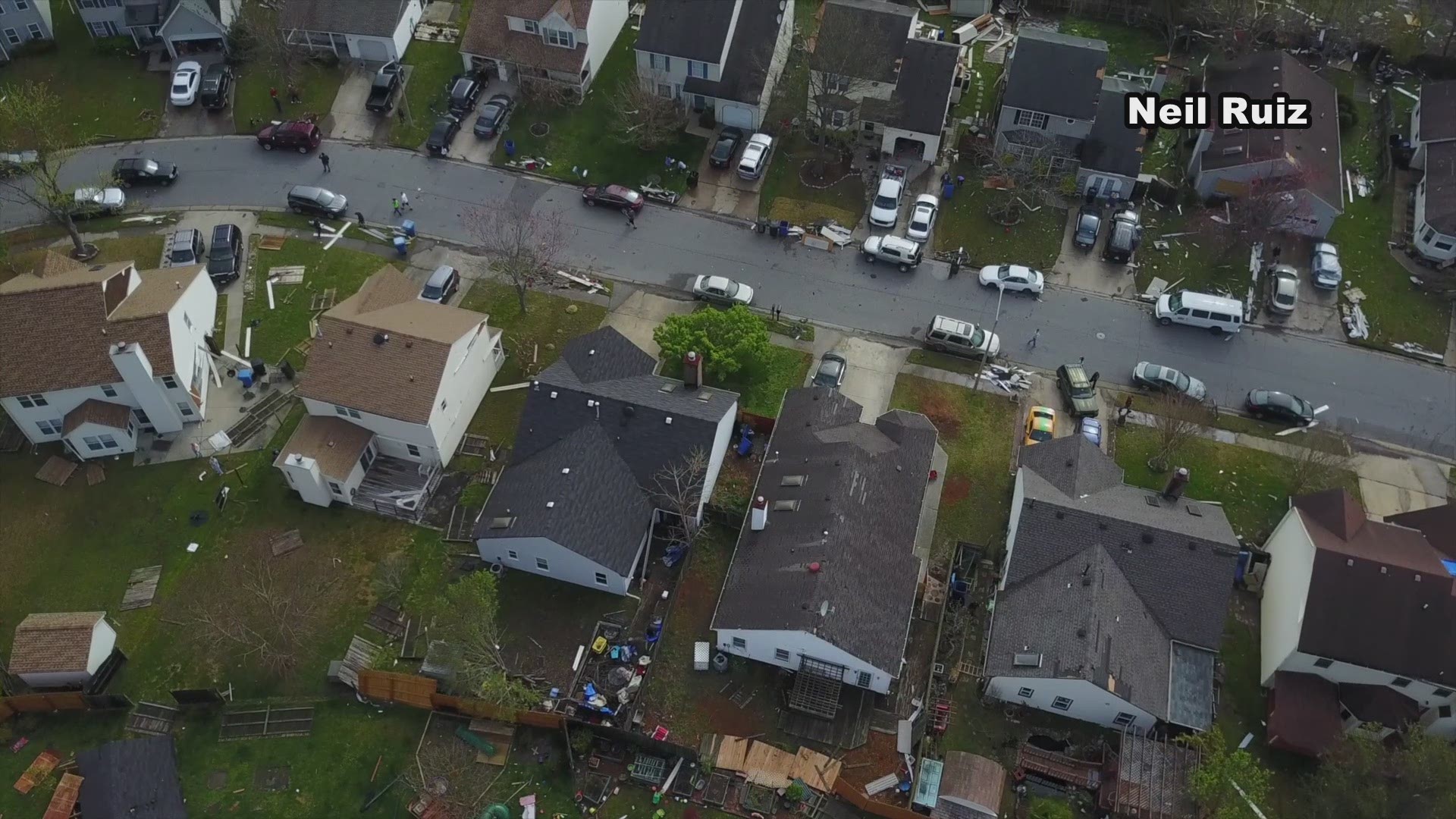 Aerial video of the storm's damaging aftermath in Virginia Beach. Video courtesy Neil Ruiz