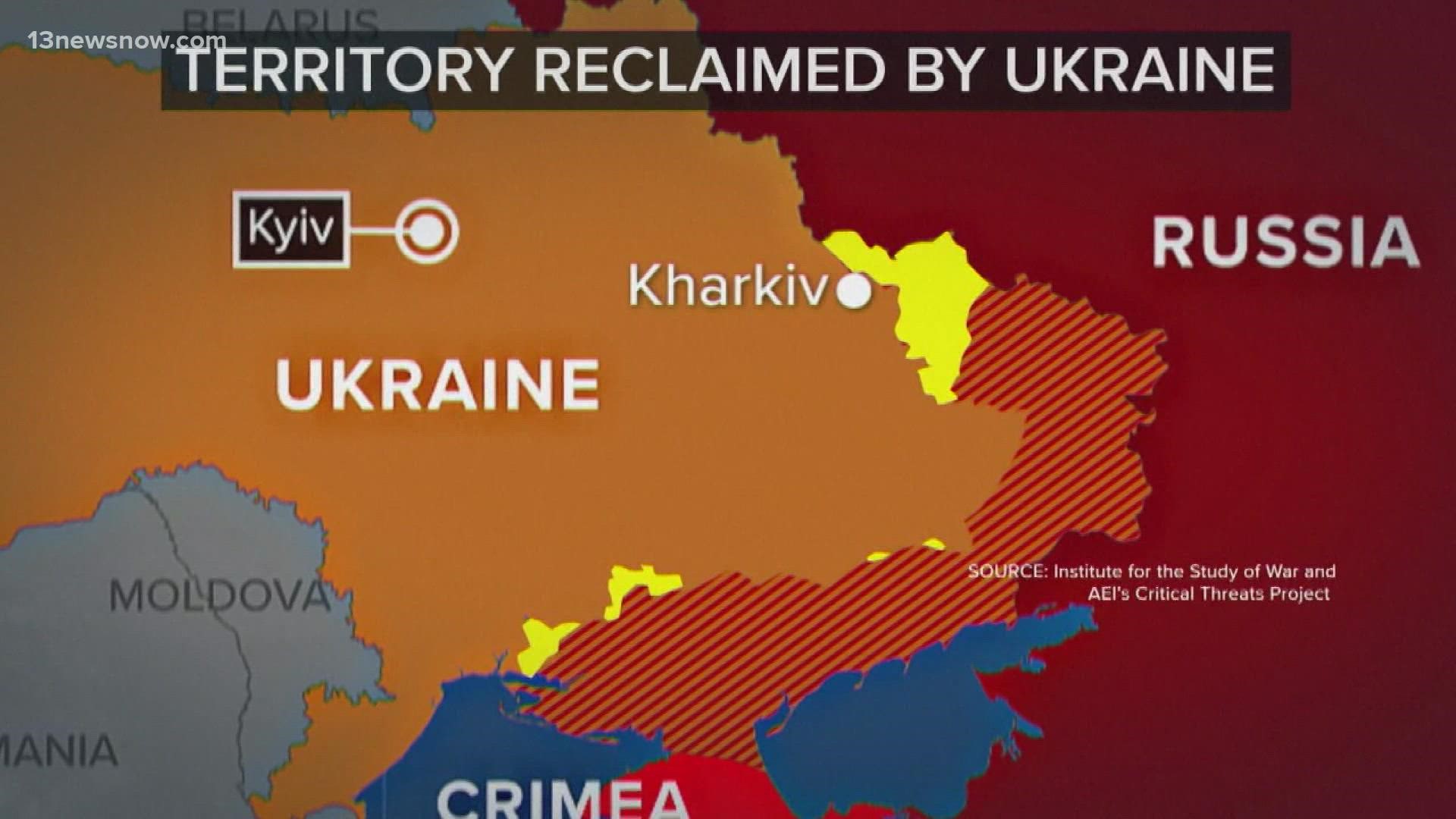 The Ukrainian counter-offensive is yielding victories. Their forces are retaking large amounts of territory.