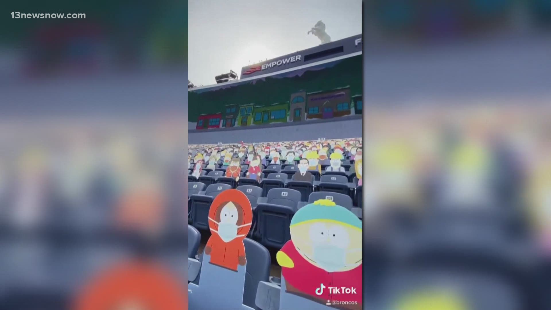 South Park cutouts fill stadium for Broncos game ...