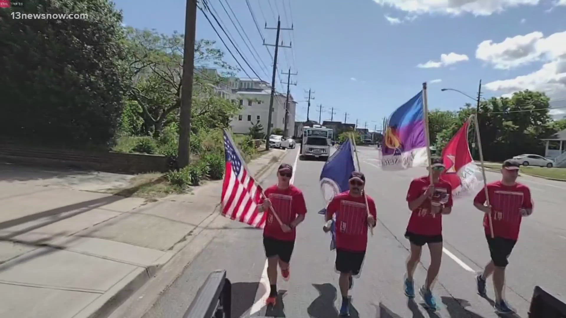The 4-day, 250-mile trek honors military members with ties to the state of Virginia who have died since the USS Cole attack and the beginning of the War on Terror.