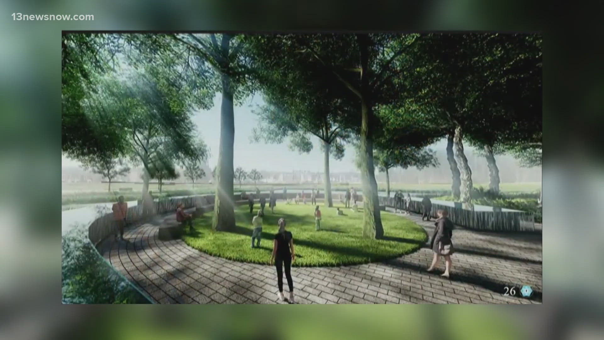 Virginia Beach leaders revealed renderings of the proposed 5/31 Memorial to honor and commemorate the 2019 Municipal Center mass shooting victims.