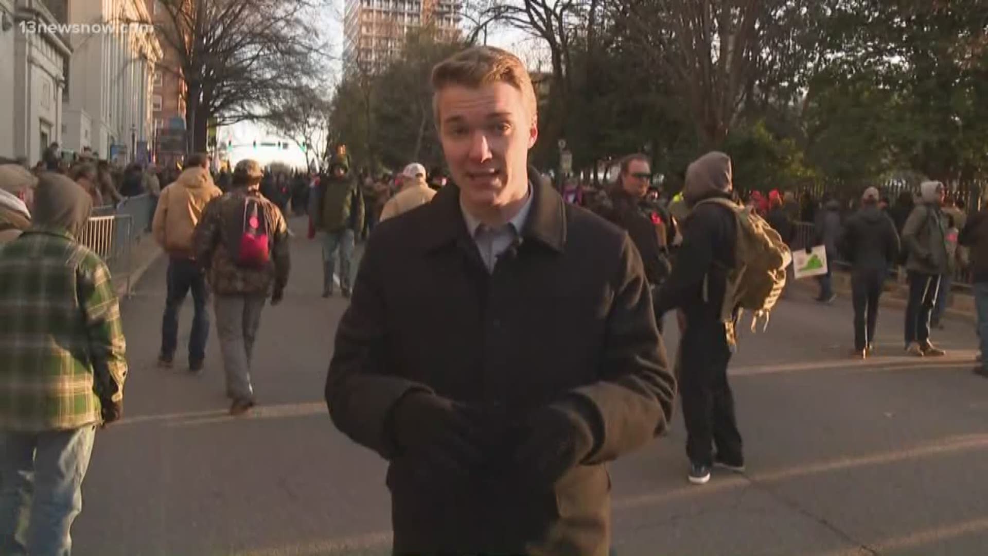 Thousands of people are at the capitol in Richmond, rallying against gun control. 13News Now reporter Evan Watson gives us a look at the protest so far.