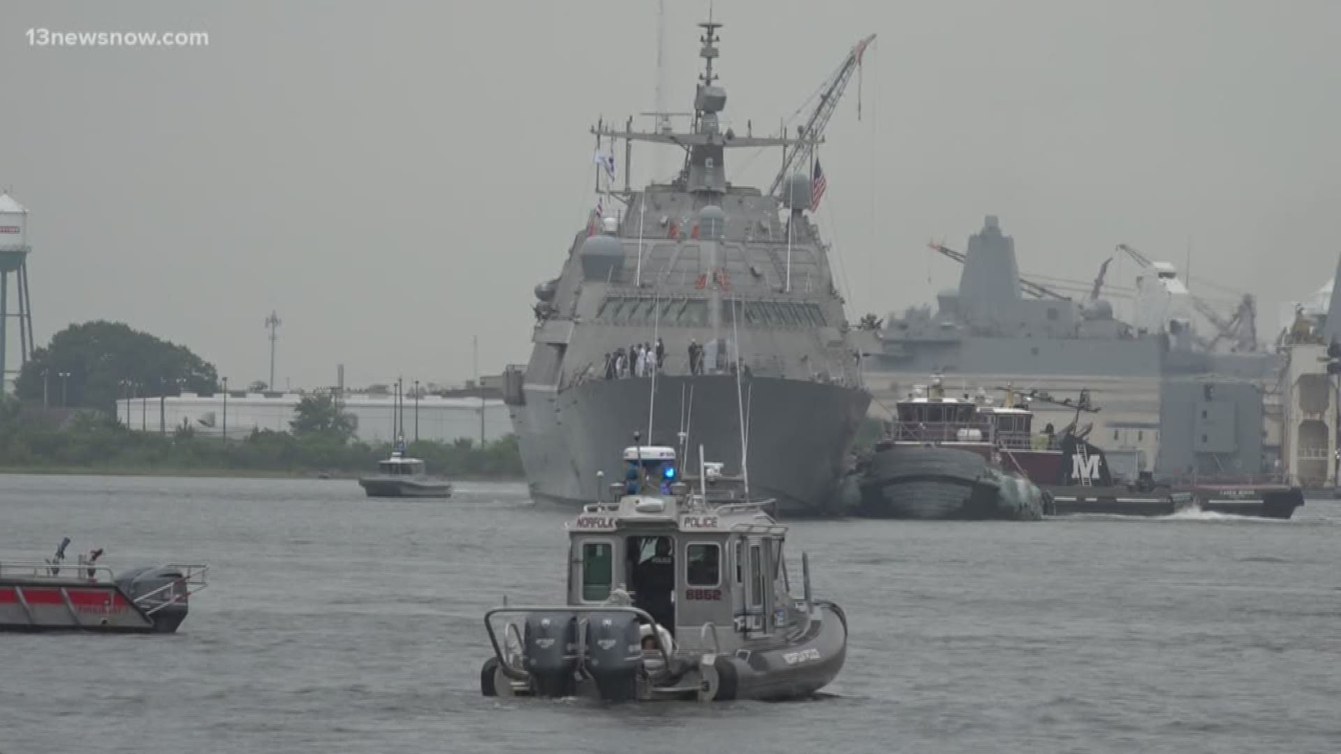 The USS Sioux City participated in Harborfest's Parade of Sail. It is the first time a Littoral Combat Ship participated in the festivities.