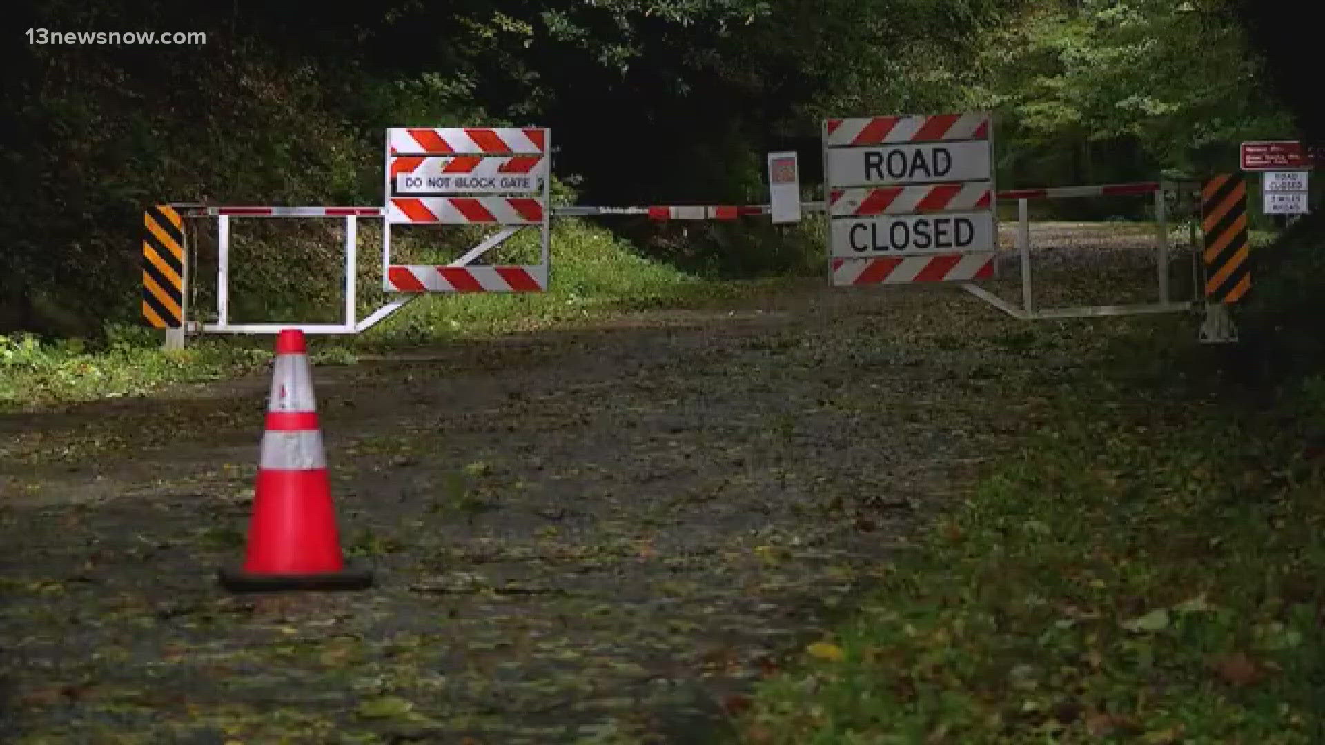 The entire stretch of the Blue Ridge Parkway is closed in North Carolina and Virginia.