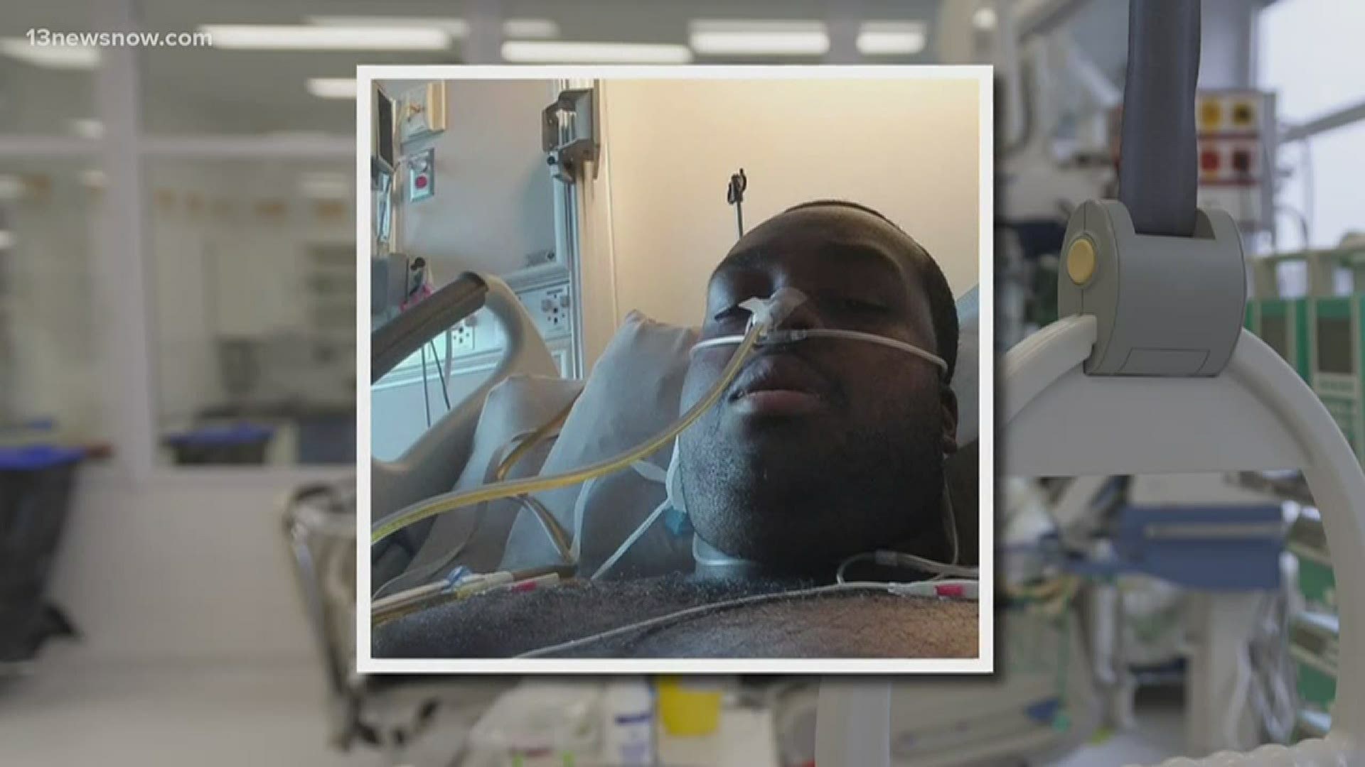 26-year-old Deion Campbell spent 12 days on the ventilator struggling to survive the coronavirus.