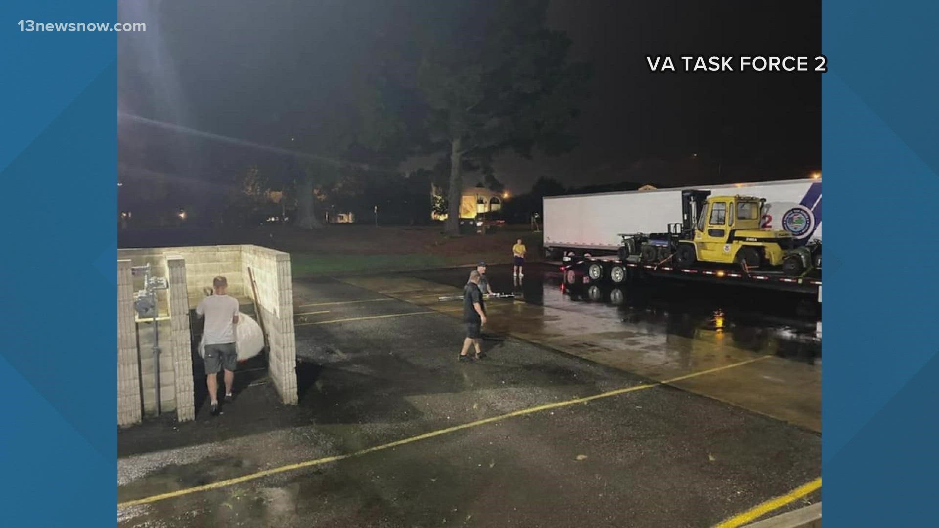 The crew left Virginia Beach Saturday around 5 a.m. to help the White Incident Support Team as they prepare for Hurricane Henri.