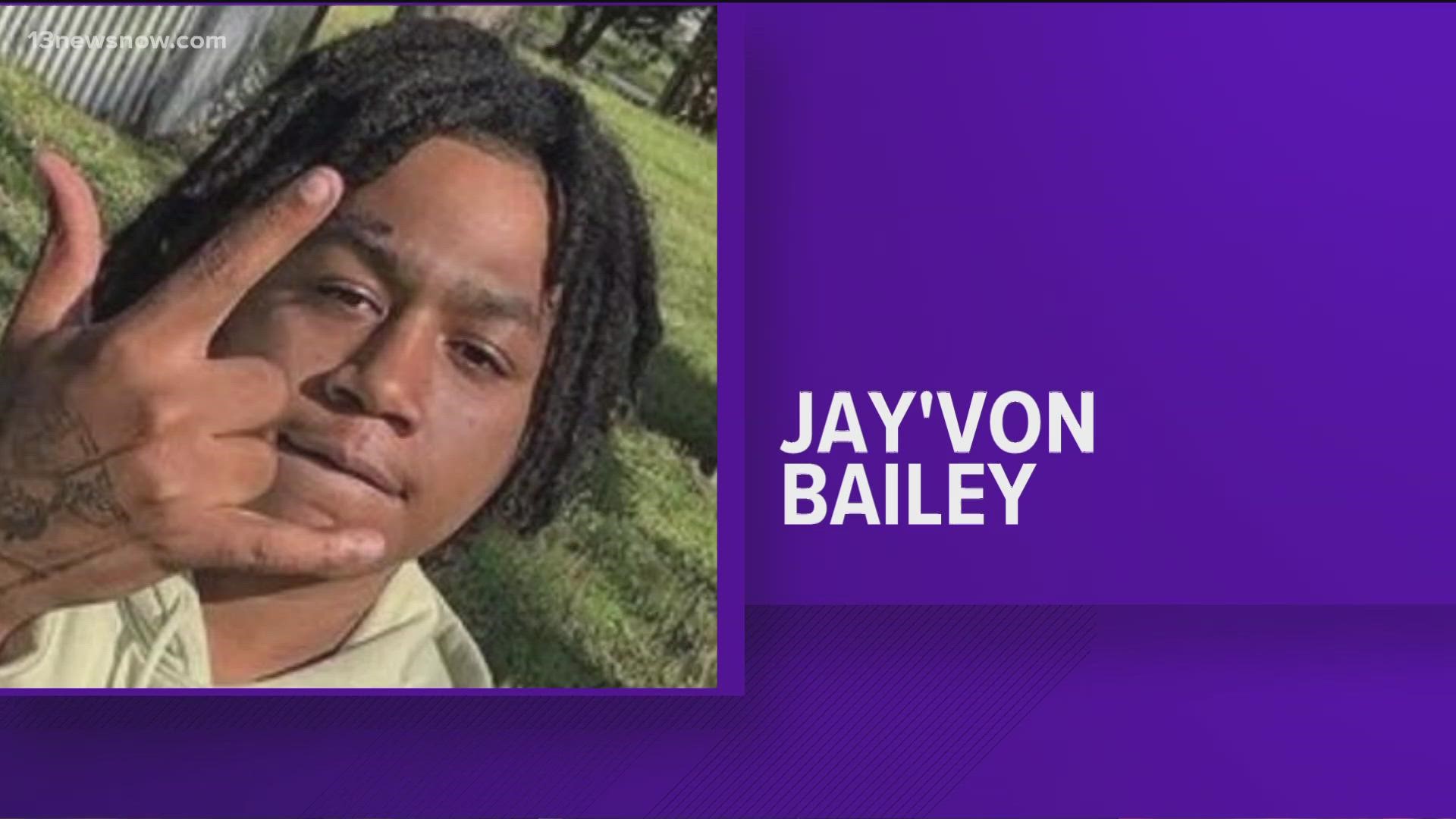 A hunter found Jay’von Bailey's remains on Jan. 9 in Painter, Virginia. He had been missing since April 2022.