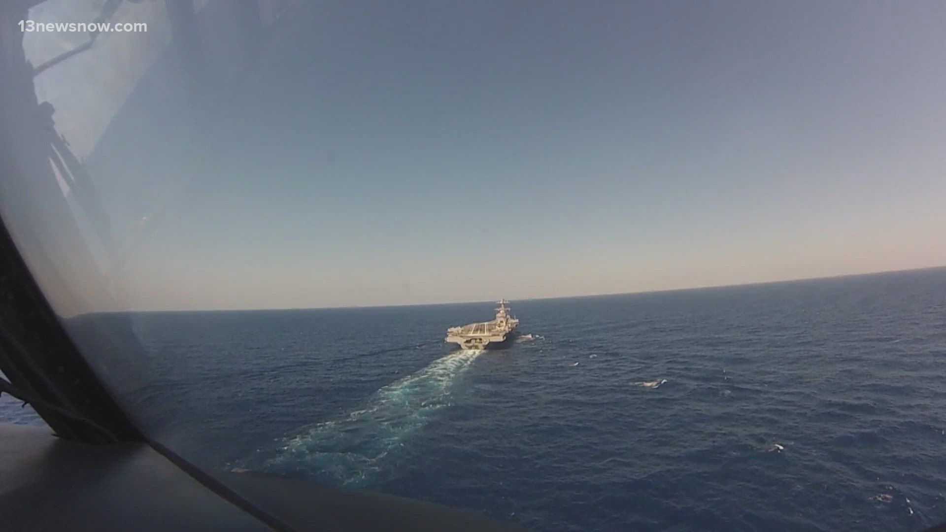 The Sailor for a Day program gives journalists the opportunity to experience life in the Navy. On day three, the group finally makes it on board USS Gerald R. Ford.