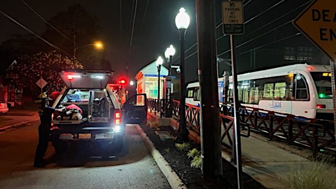 Man badly injured when struck by a light rail train in Norfolk ...