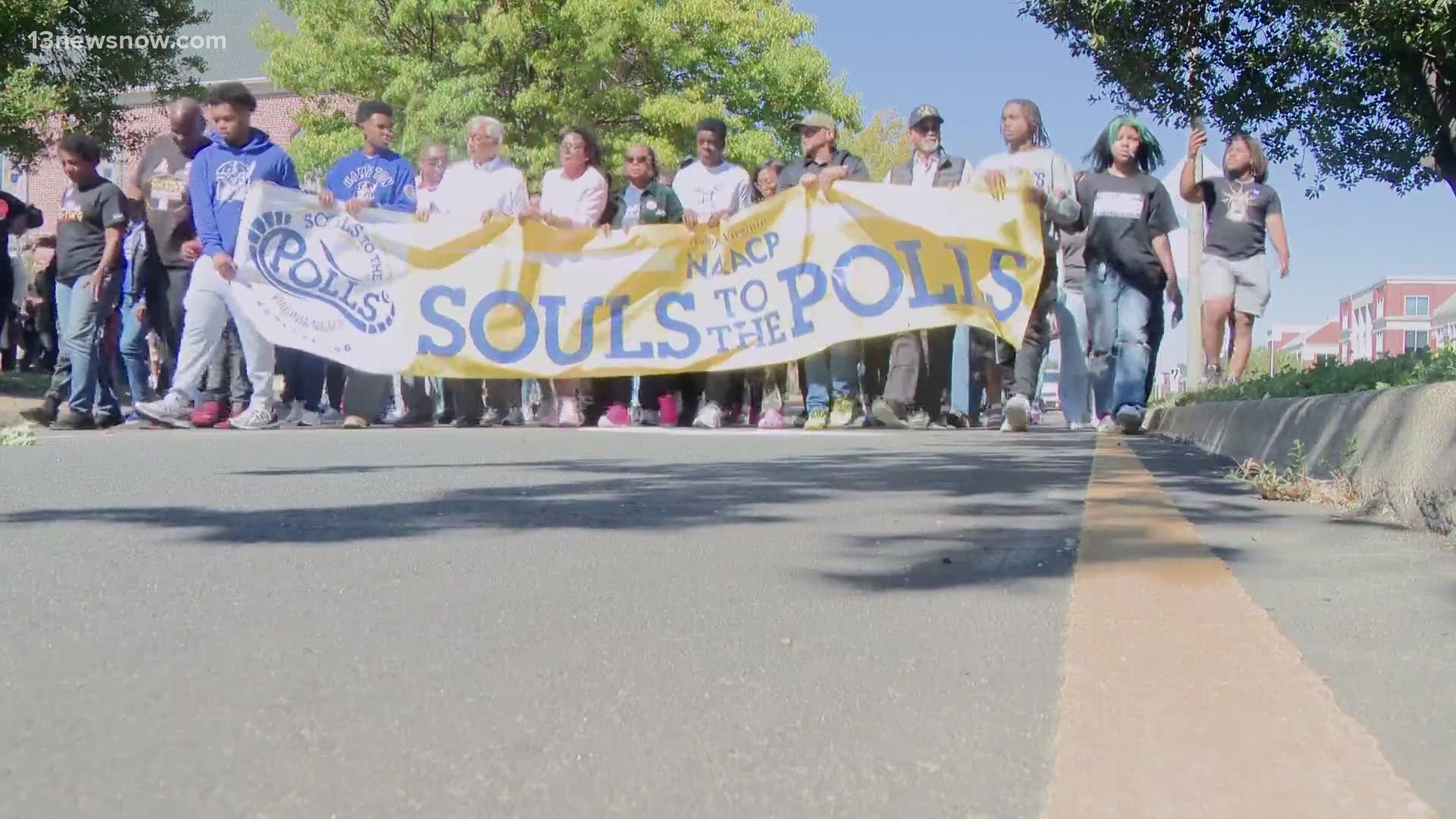 Hampton NAACP holds 'Souls to the Polls' celebration and march.