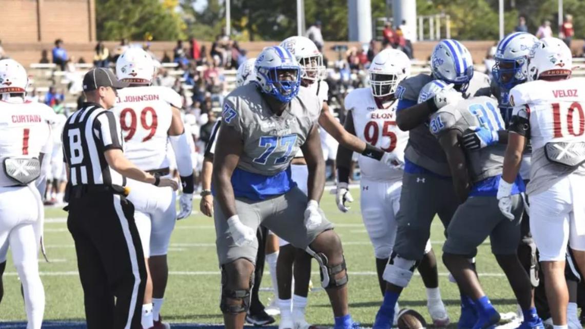 Robinson’s 3 TDs help pace Hampton past Elon