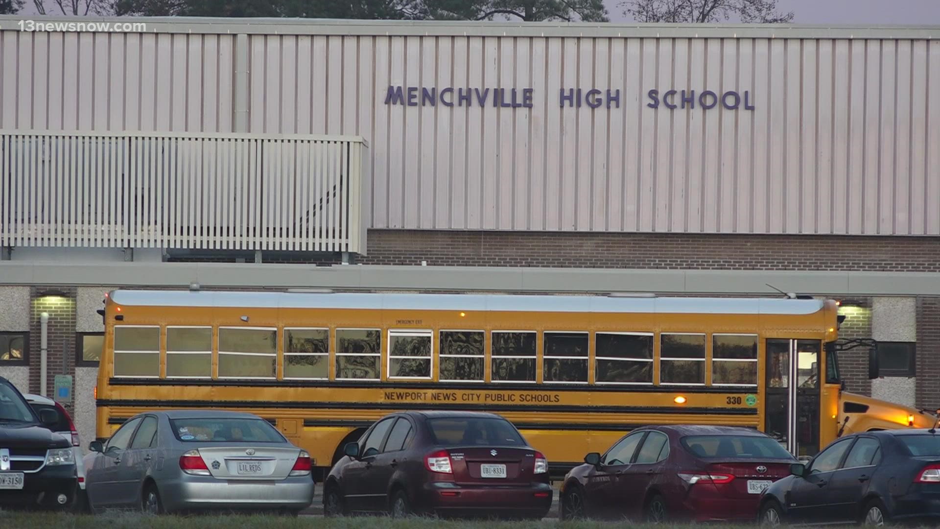 The students at Menchville High School and Woodside High School returned to classes Thursday morning. More security measures were waiting for them.