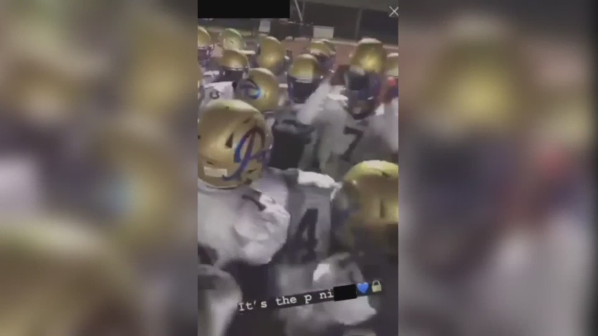 Video on social media shows Phoebus High School's football team chanting the "N" word. Hampton City Schools said appropriate steps were being taken to address it.
