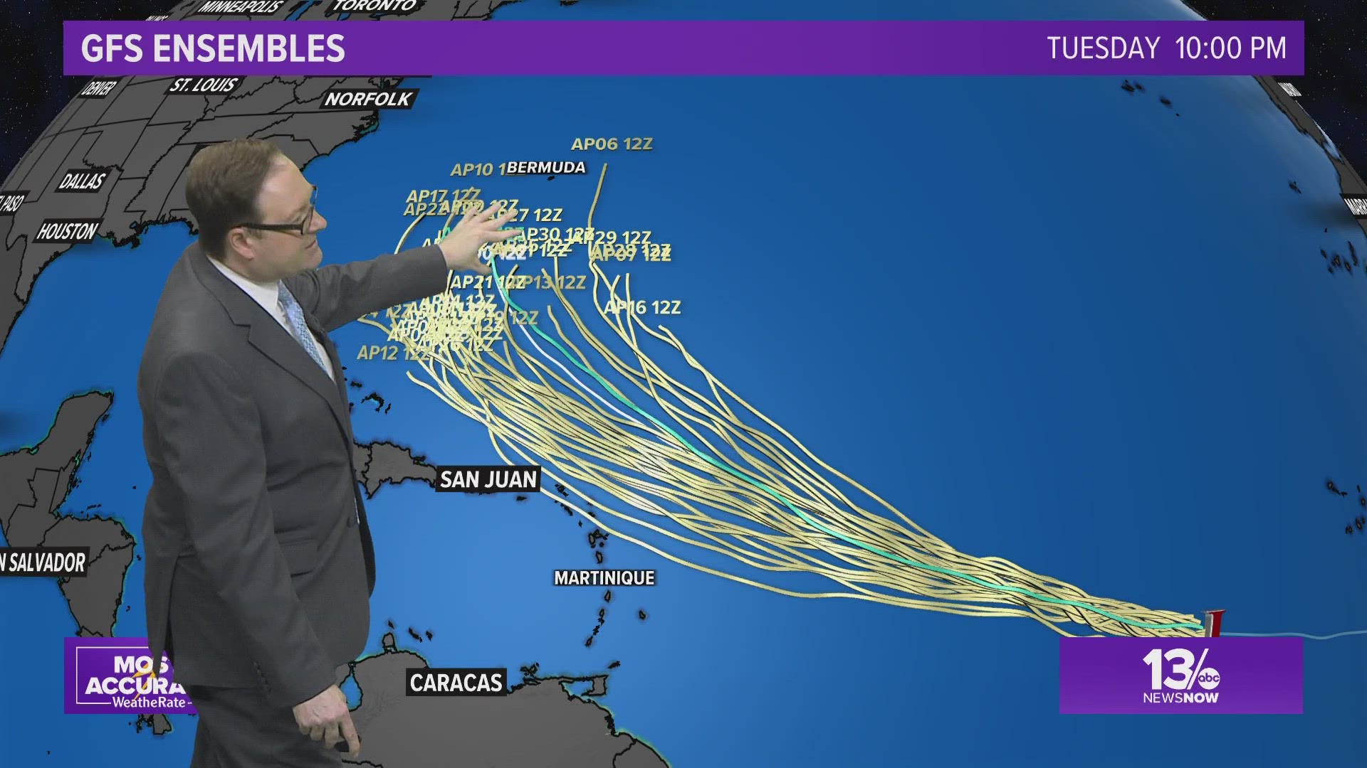 The typical peak of hurricane season is September 10th.