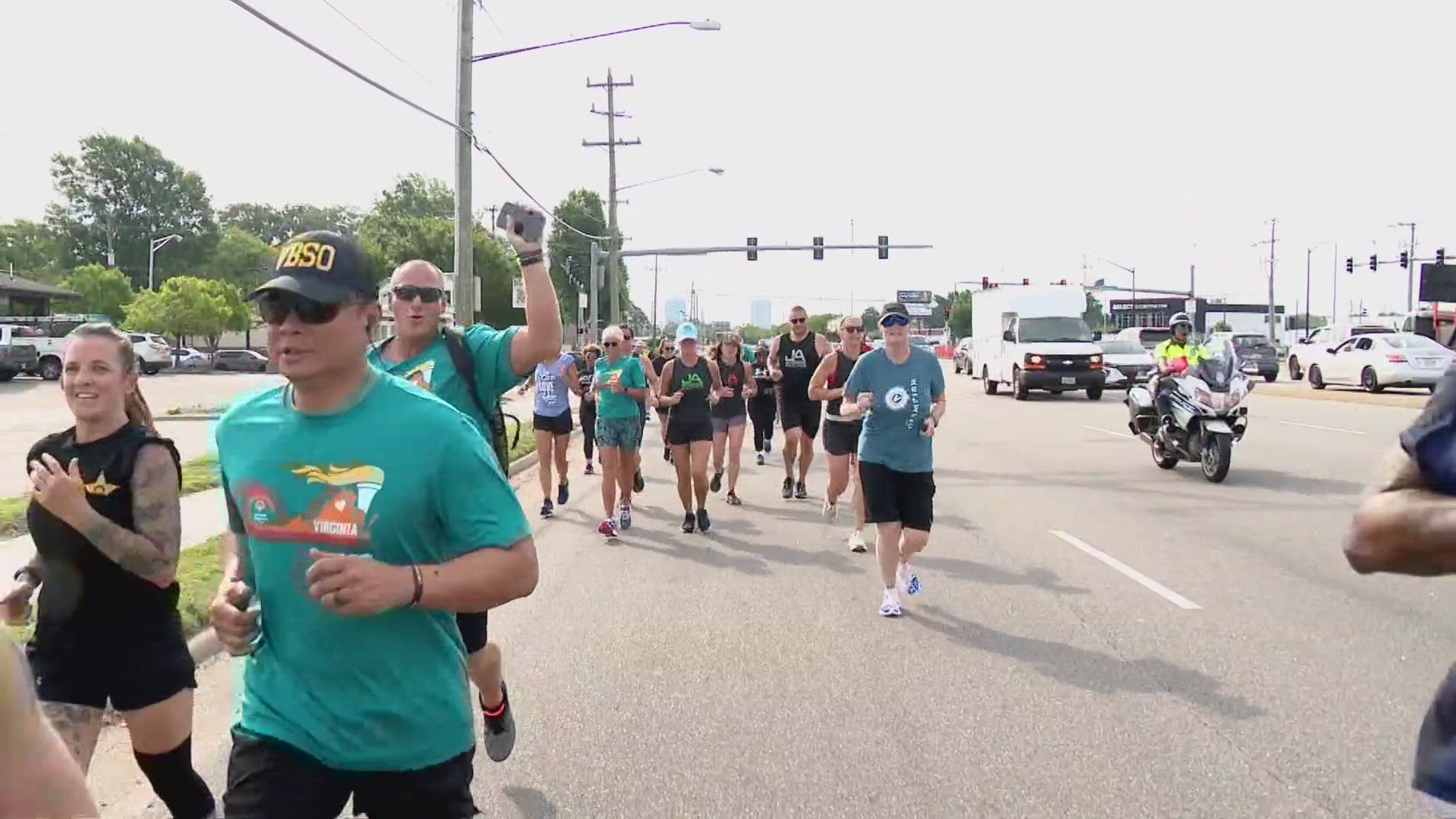 Law enforcement in Virginia Beach and Norfolk laced up for a good cause Wednesday morning.