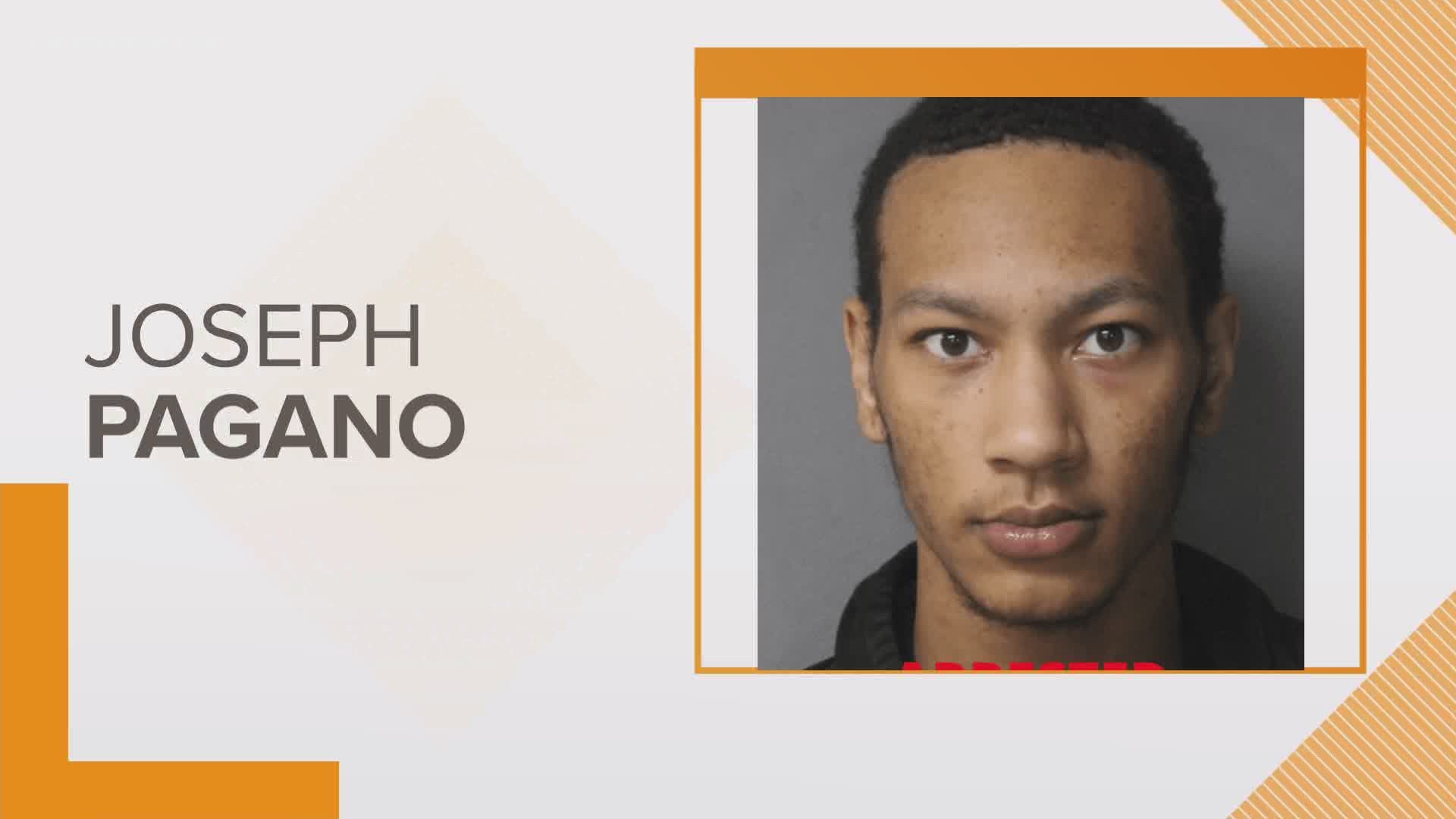 Joseph Pagano, 20, was charged with second-degree murder and use of a firearm.