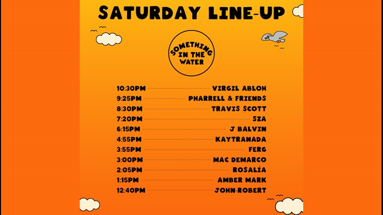 Set Times, Activity Schedule For Something In The Water Festival ...