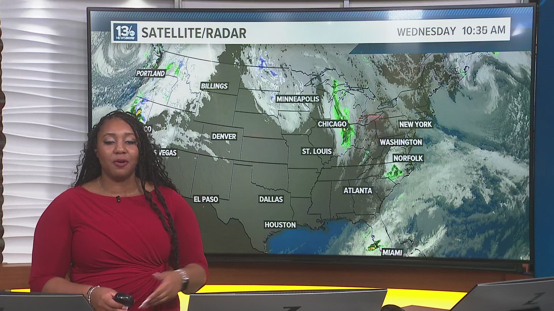 Meteorologist Taylor Stephenson talks about wildfires scorching the United States, and snow from coast to coast.