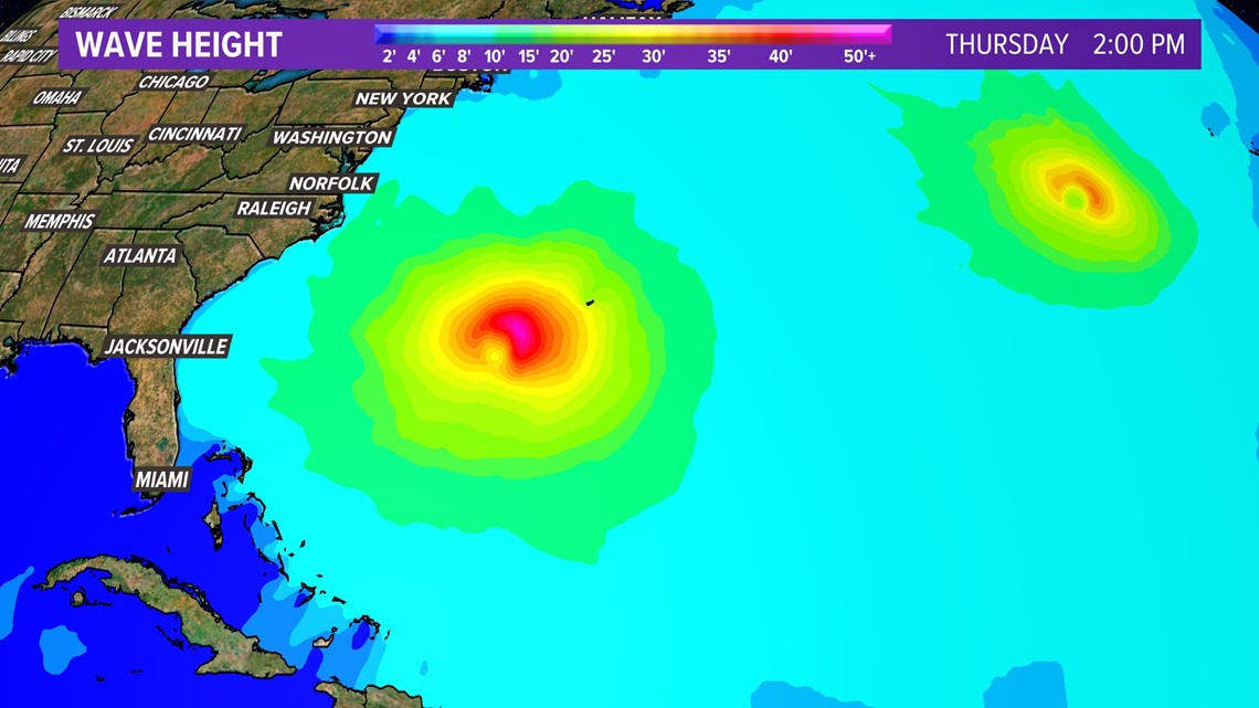Hurricane Lee to bring 8 to 11-foot waves to Virginia Beach, OBX