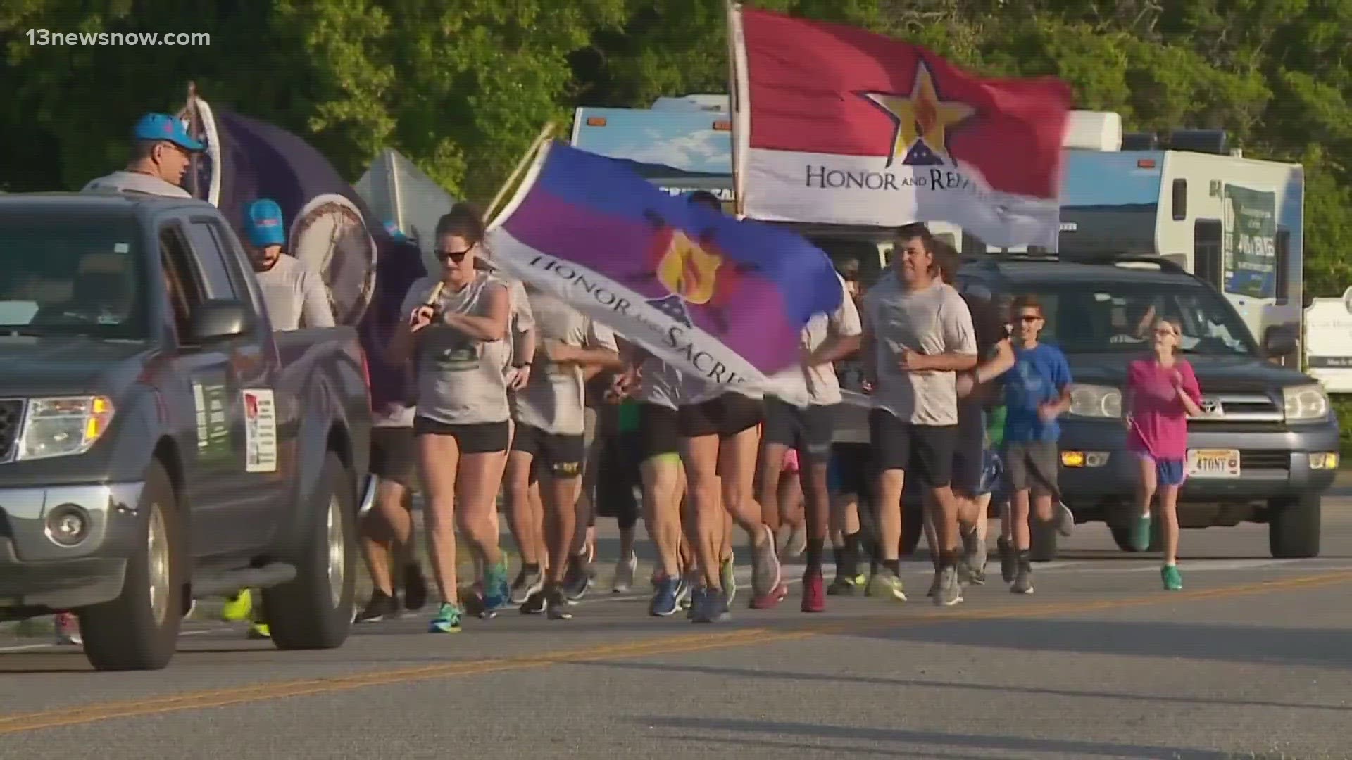 Runners hit the pavement to pay tribute to more than 800 Virginians who've died during military service since the start of the War on Terror.