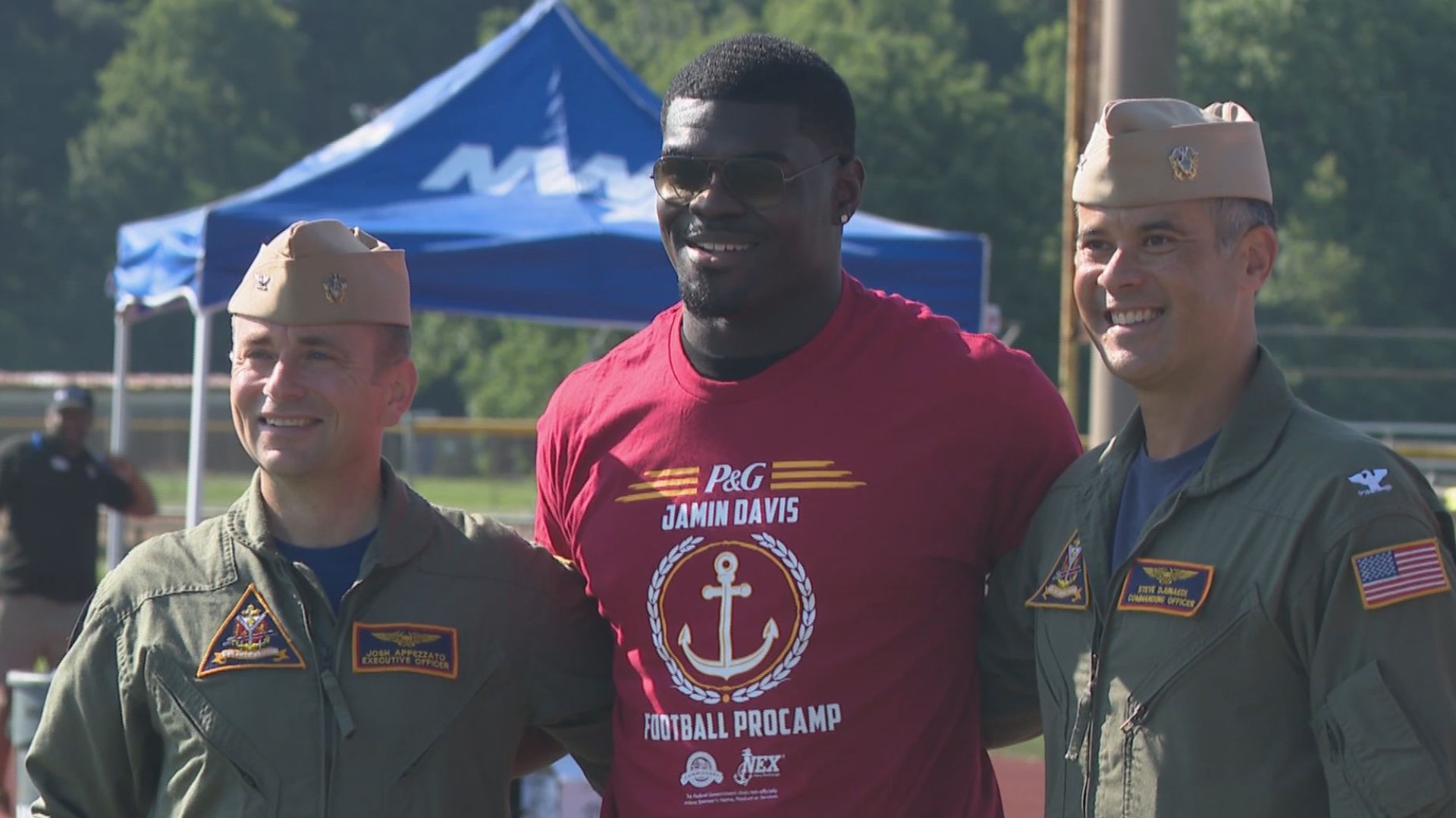 NFL linebacker Jamin Davis hosts youth football camp on NAS Oceana