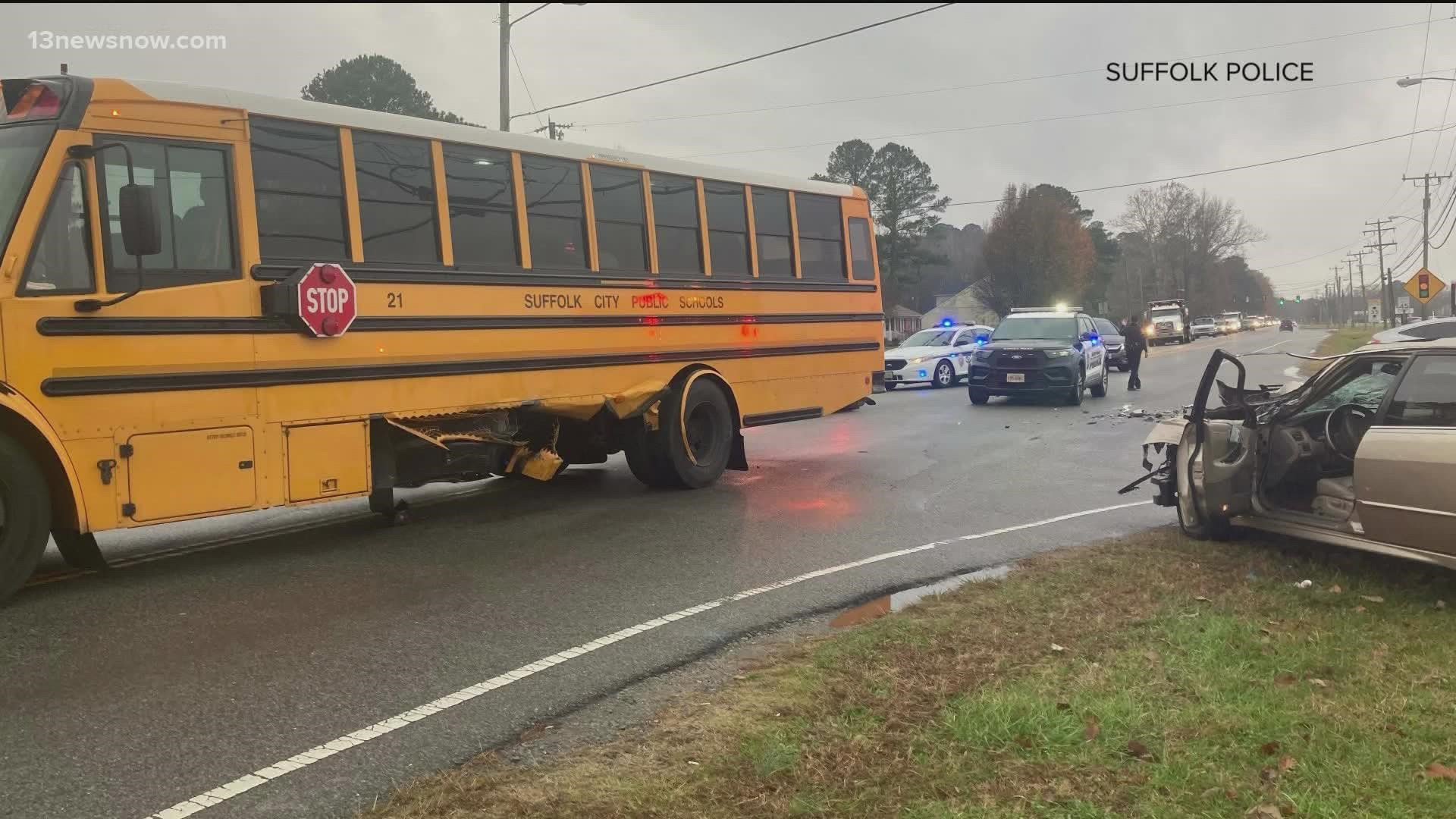 The crash happened at the intersection of Nansemond Parkway and Sleepy Hole Road.