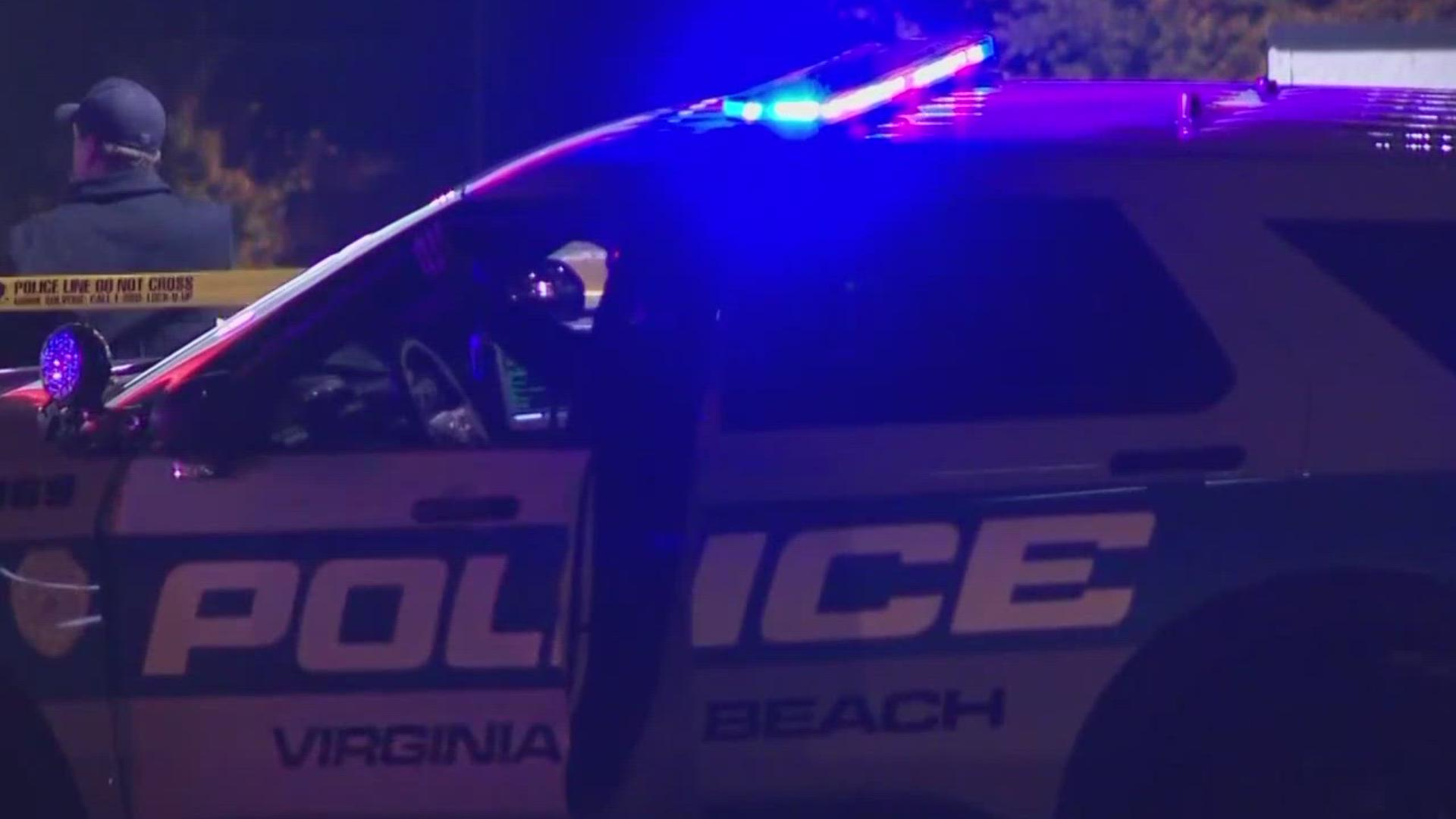 A Virginia Beach officer's vehicle struck another Sunday night while responding to an incident, leaving one driver in serious condition.