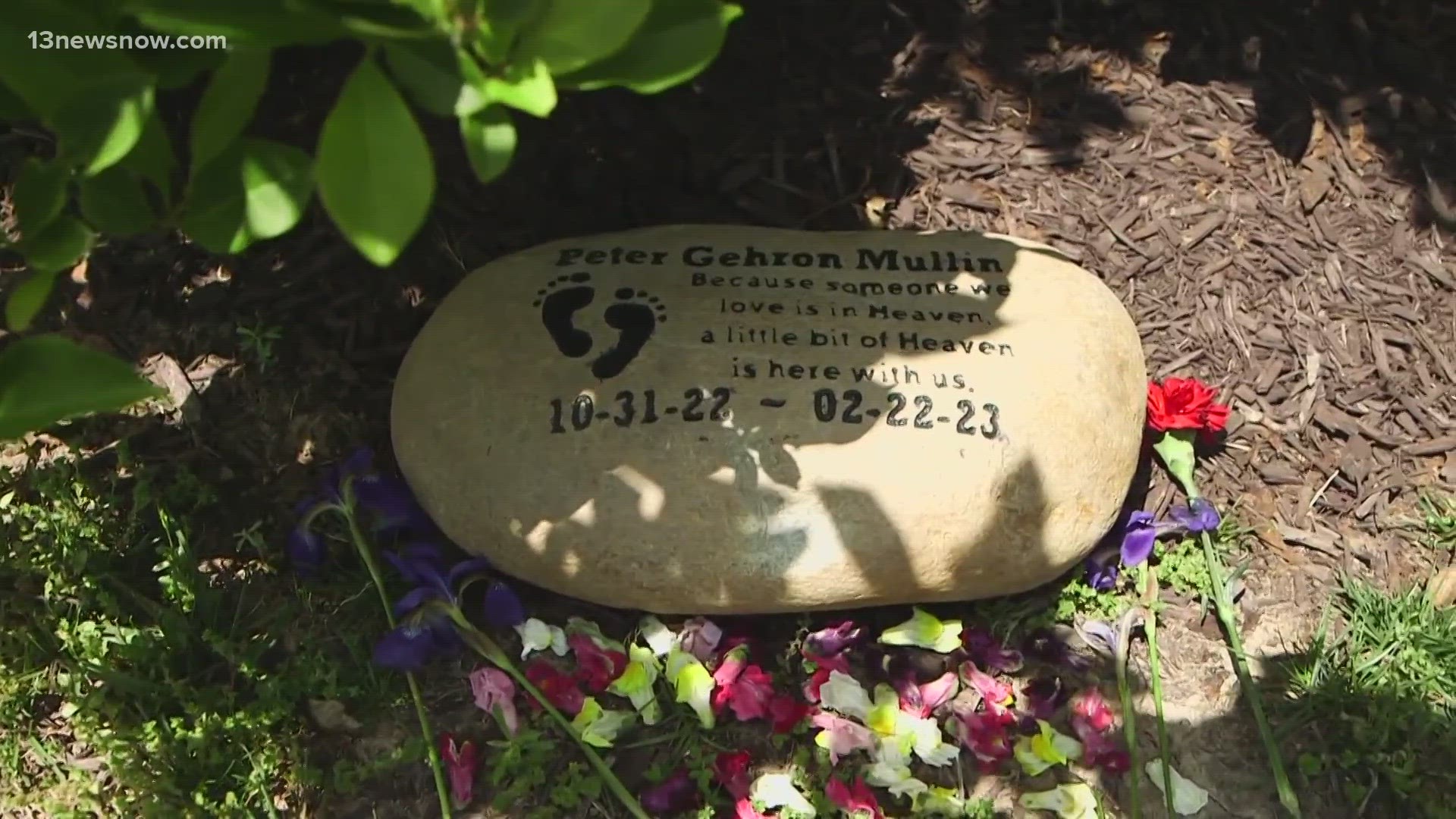 They created a community bench and memorial stone to bring some comfort to the Mullin family.