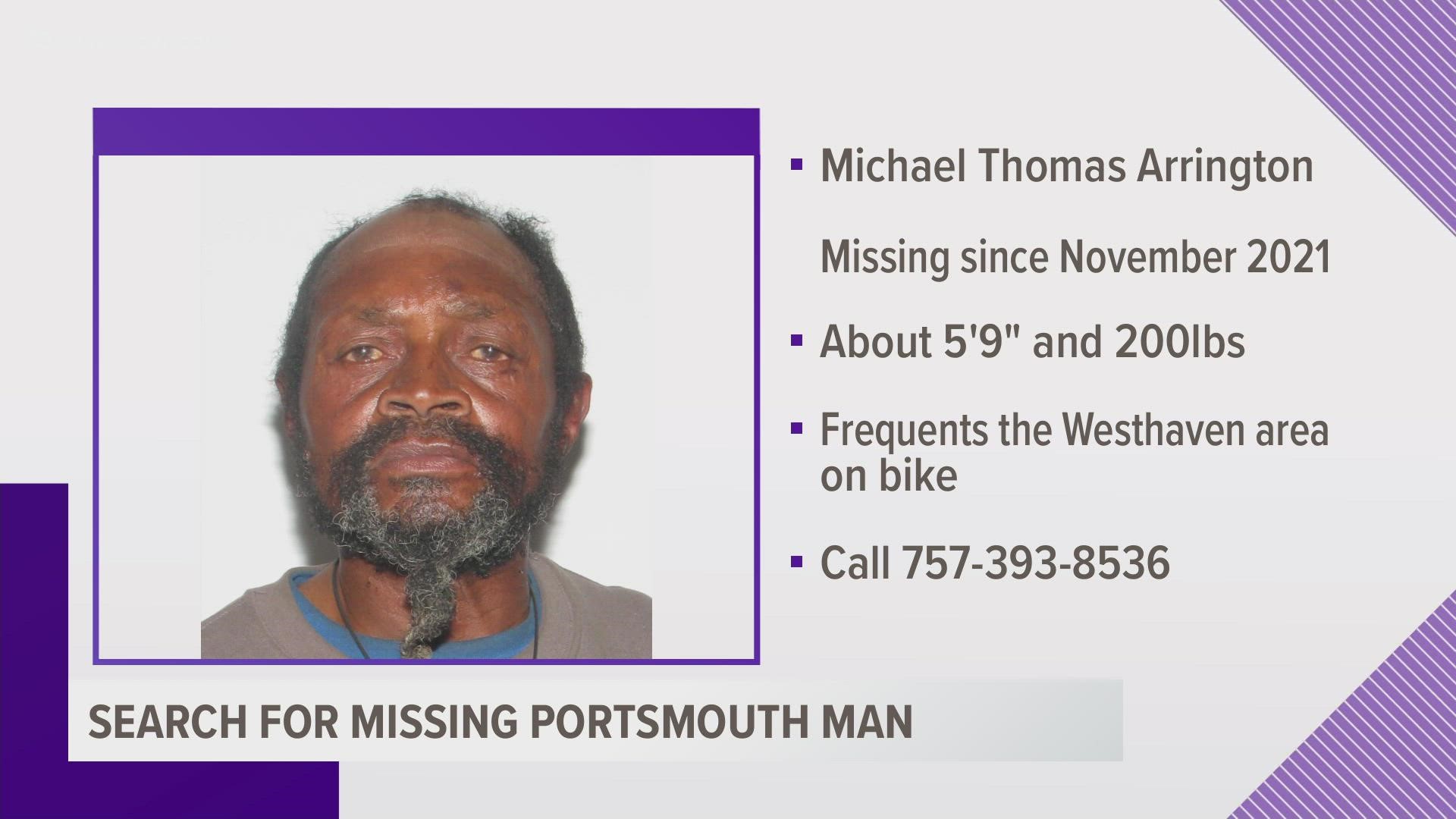 Michael Thomas Arrington was last seen by his family in November 2021, and has more recently not been in any contact with them.
