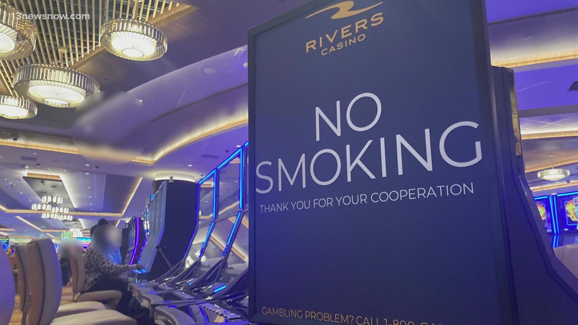 New signs at rivers casino portsmouth point to nonsmoking section on