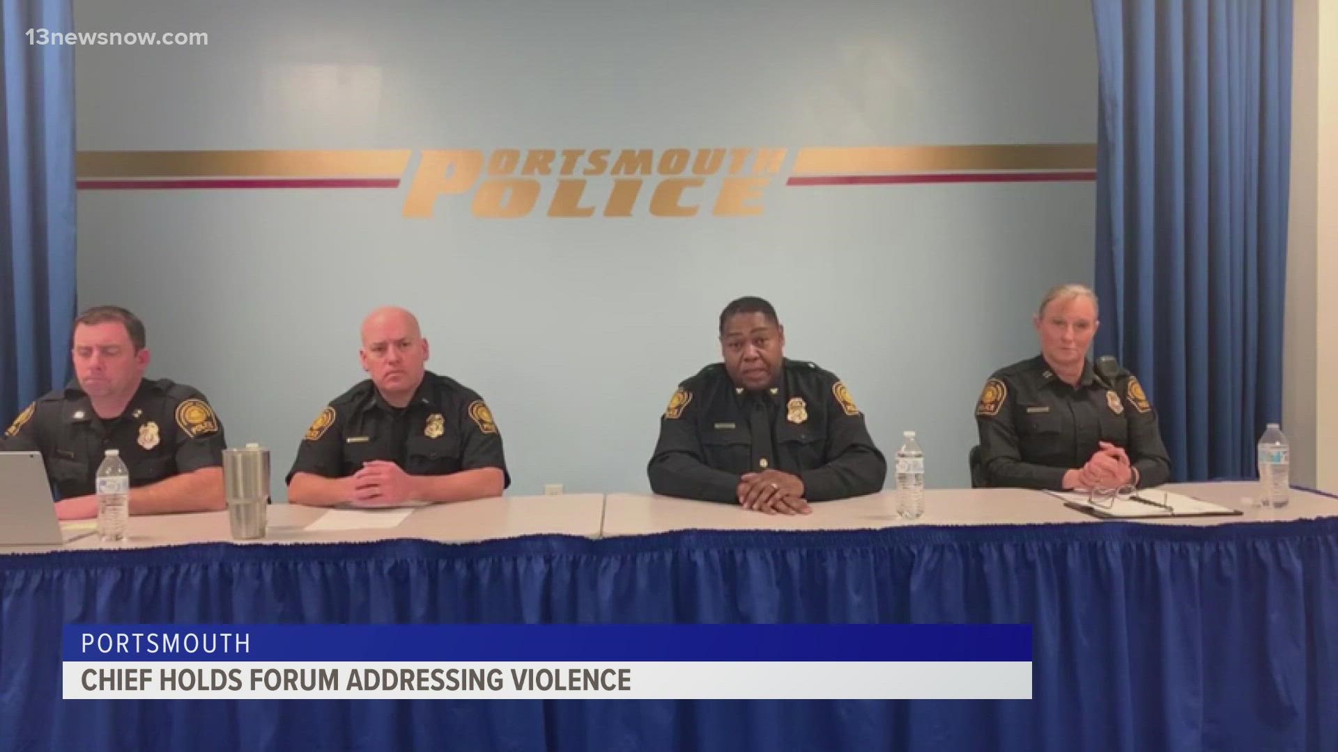 Portsmouth Police Chief Renado Prince held a virtual community forum to discuss homicide rates and property crime.