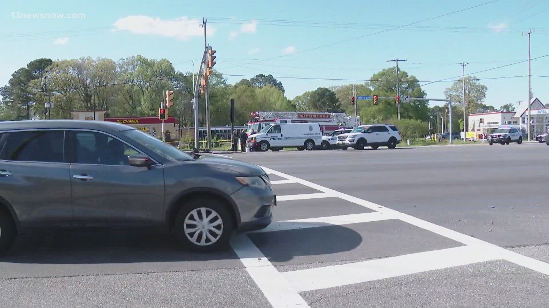 Hampton police are looking for a man charged with involuntary manslaughter and racing causing a death after an April crash that left one woman dead.