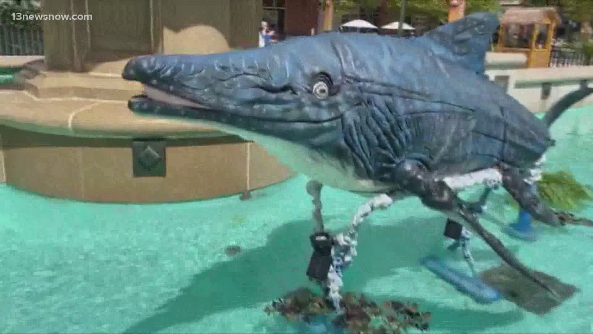 Jurassic Journey exhibit entertains visitors in Virginia Beach Town