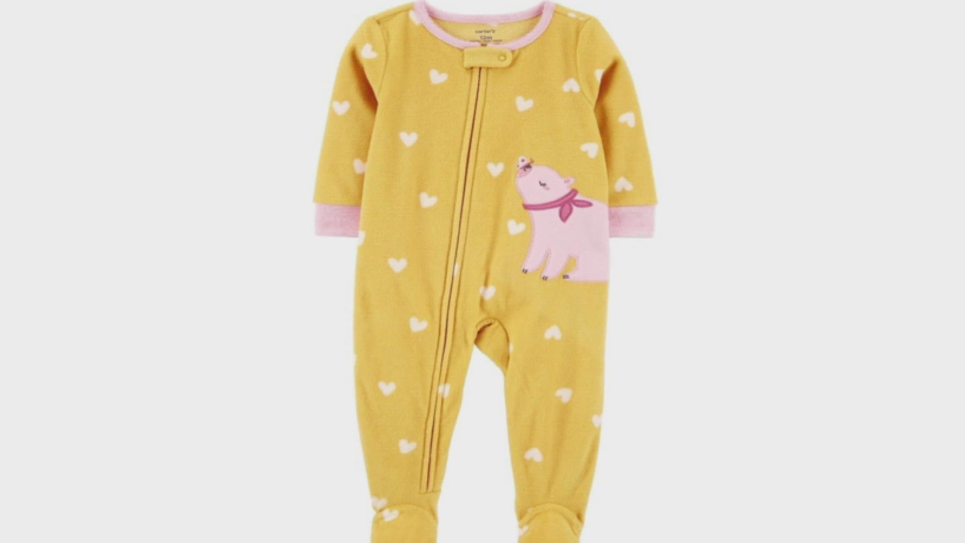 The footed pajamas could have pieces of wire in them that could cut a baby.