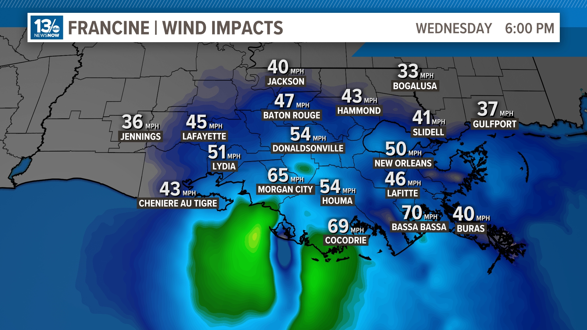 Tropical Storm Update: Francine forms in Gulf of Mexico | 13newsnow.com