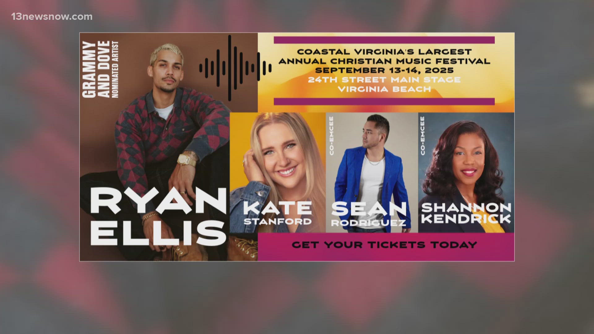One of Coastal Virginia's largest Christian music celebrations returns to the Virginia Beach Oceanfront. The Sonrise Music Festival kicks off Sept. 13.