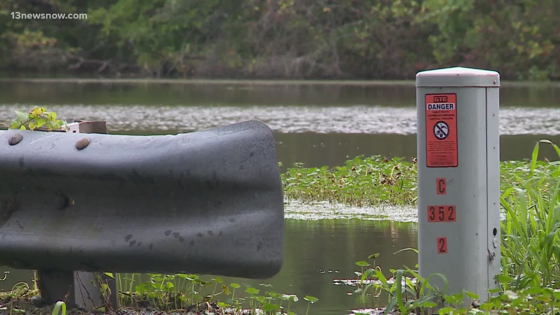 Mill Swamp Road between White Hill Road and Green Level Road is flooded and closed, according the Isle of Wight County Sheriff's Office.