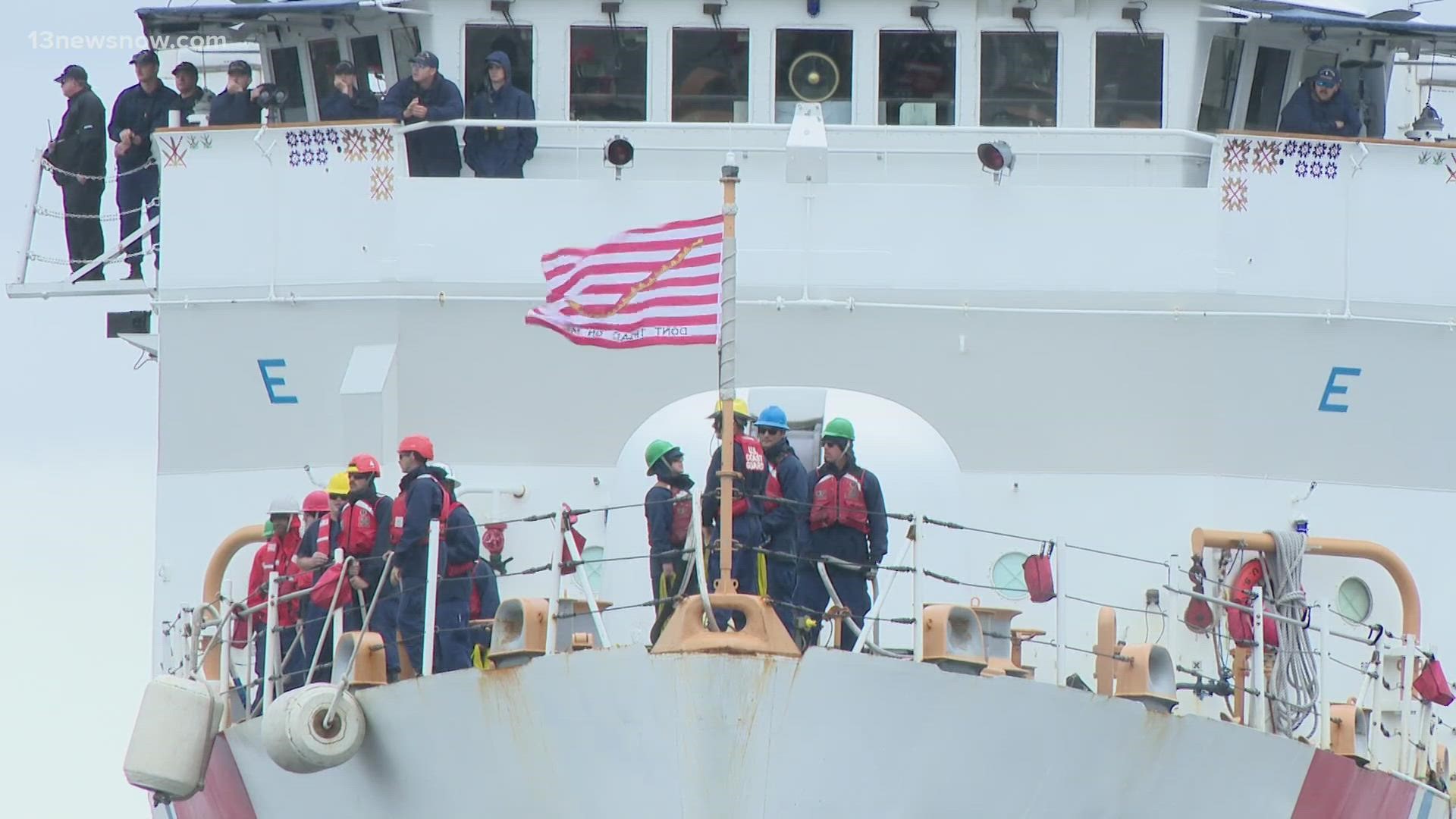 108 crew members of USCG Cutter Legare arrived home Friday morning.