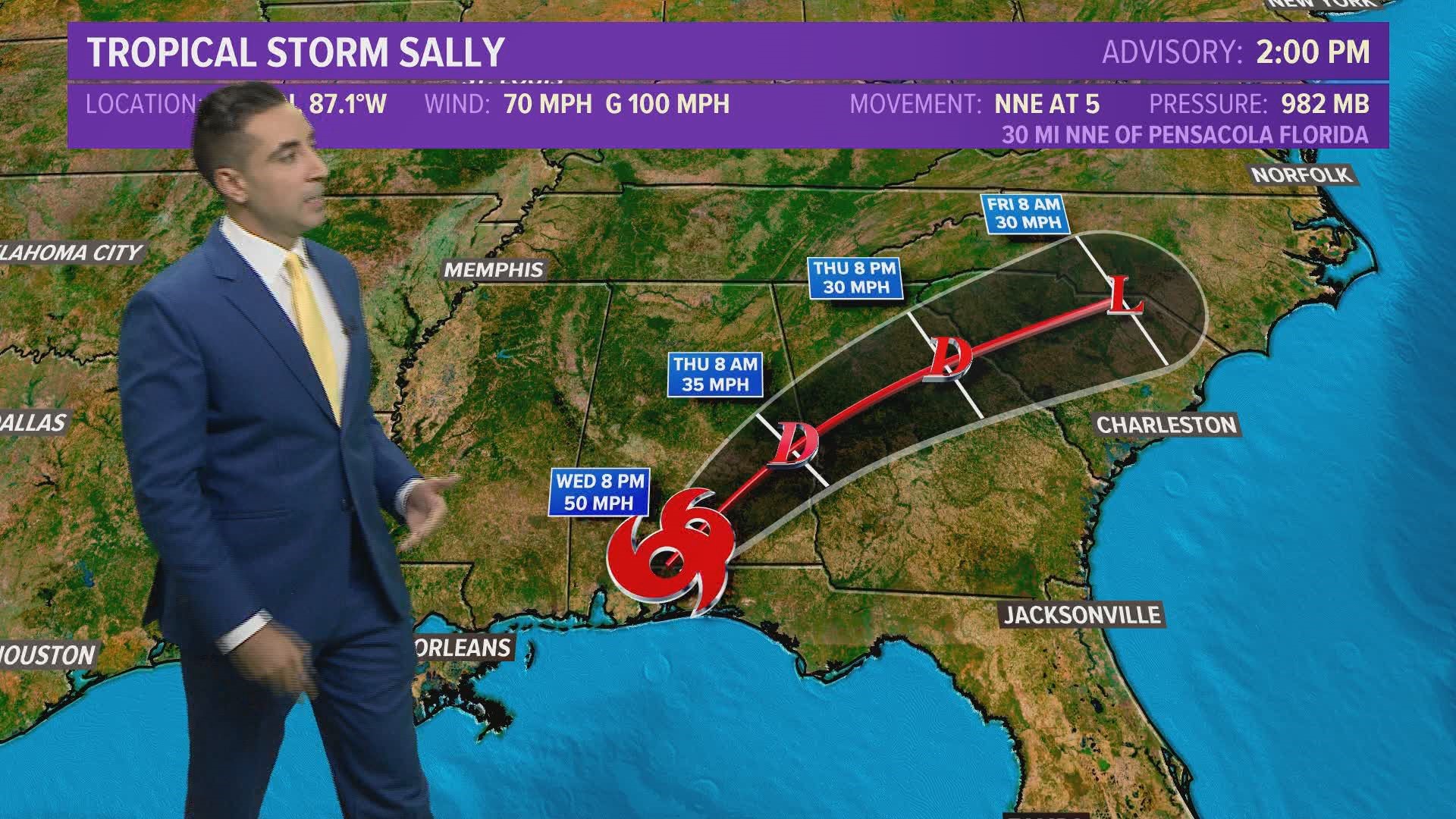 13News Now Meteorologist Tim Pandajis talks about Hurricane Sally's landfall along the Gulf Coast and its continuing impacts.